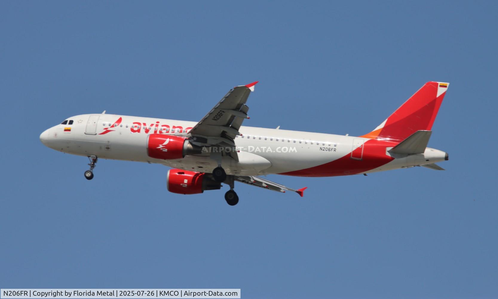N206FR, 2010 Airbus A320-214 C/N 4272, AVA A320 zx mde/skrg-mco