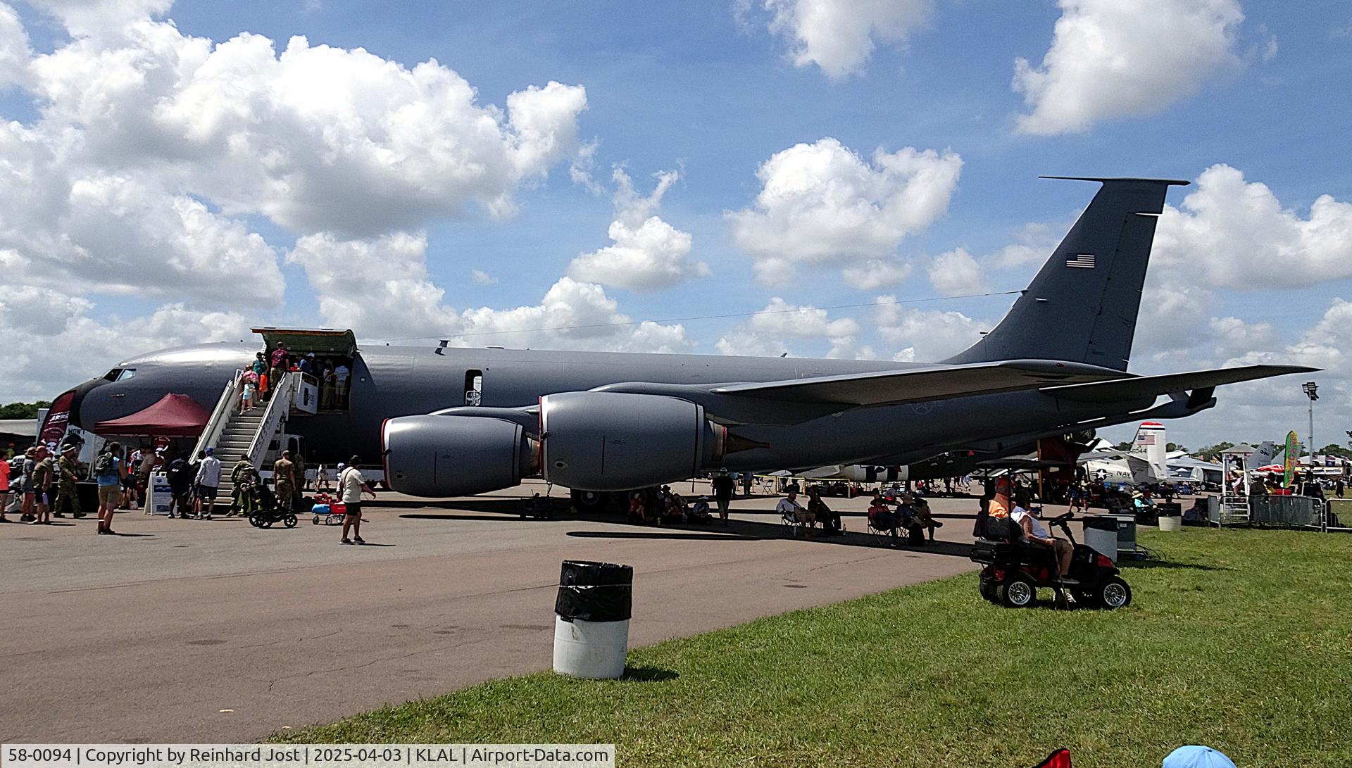 58-0094, 1958 Boeing KC-135T Stratotanker C/N 17839, KC-135T without individual markings offering the chance for a look inside at Sun'n'Fun 2025, Lakeland, FL
