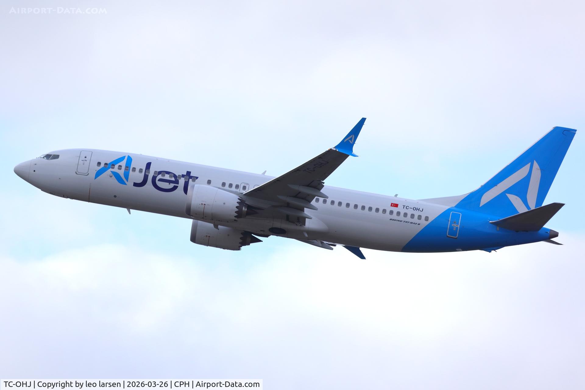 TC-OHJ, 2025 Boeing B-737-8 Max C/N 66651, Copenhagen 26.3.2026