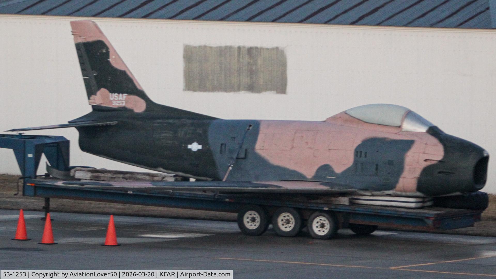 53-1253, 1953 North American F-86H Sabre C/N 203-25, F-86H