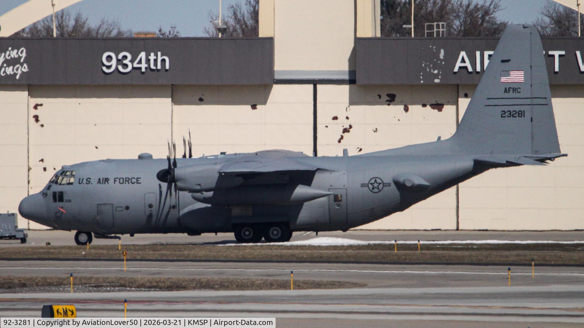92-3281, 1993 Lockheed C-130H Hercules C/N 382-5331, C-130H