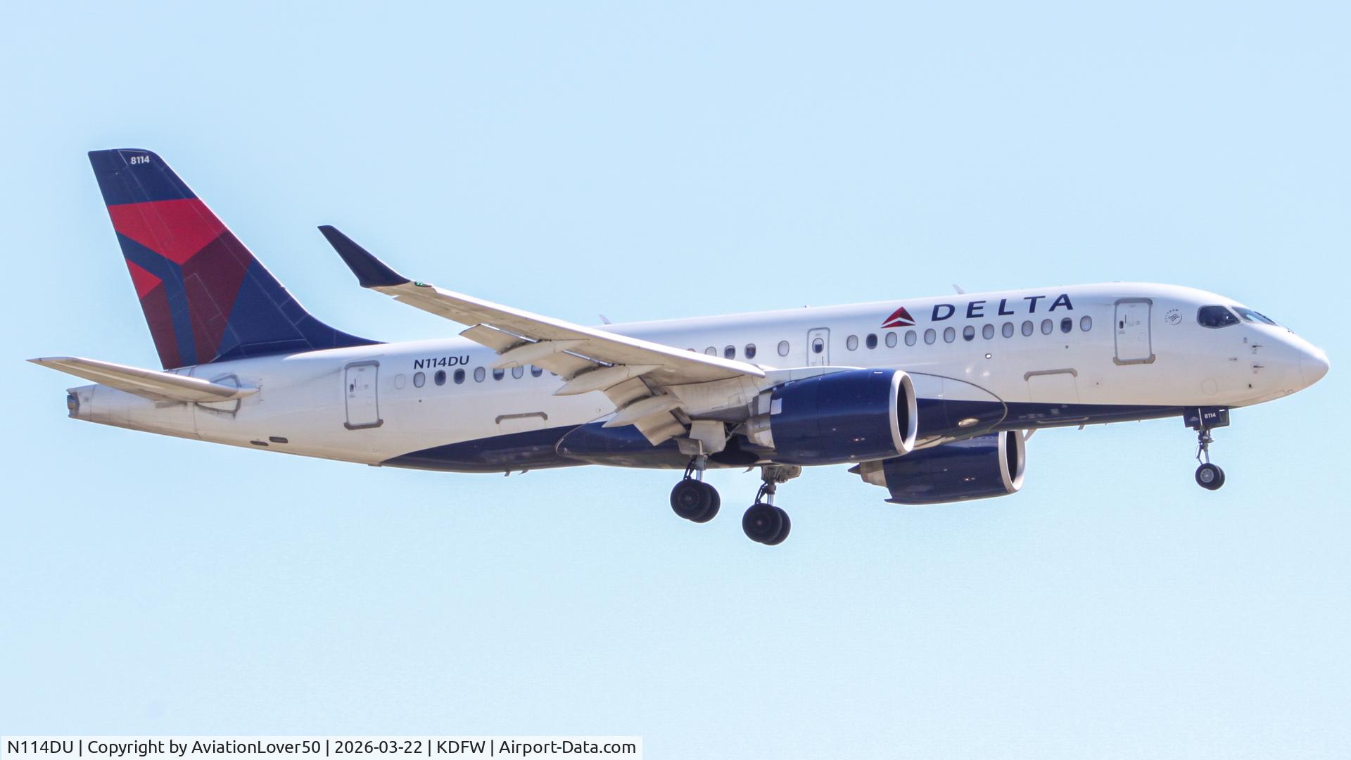 N114DU, 2019 Airbus A220-171 C/N 50033, Delta A220-100