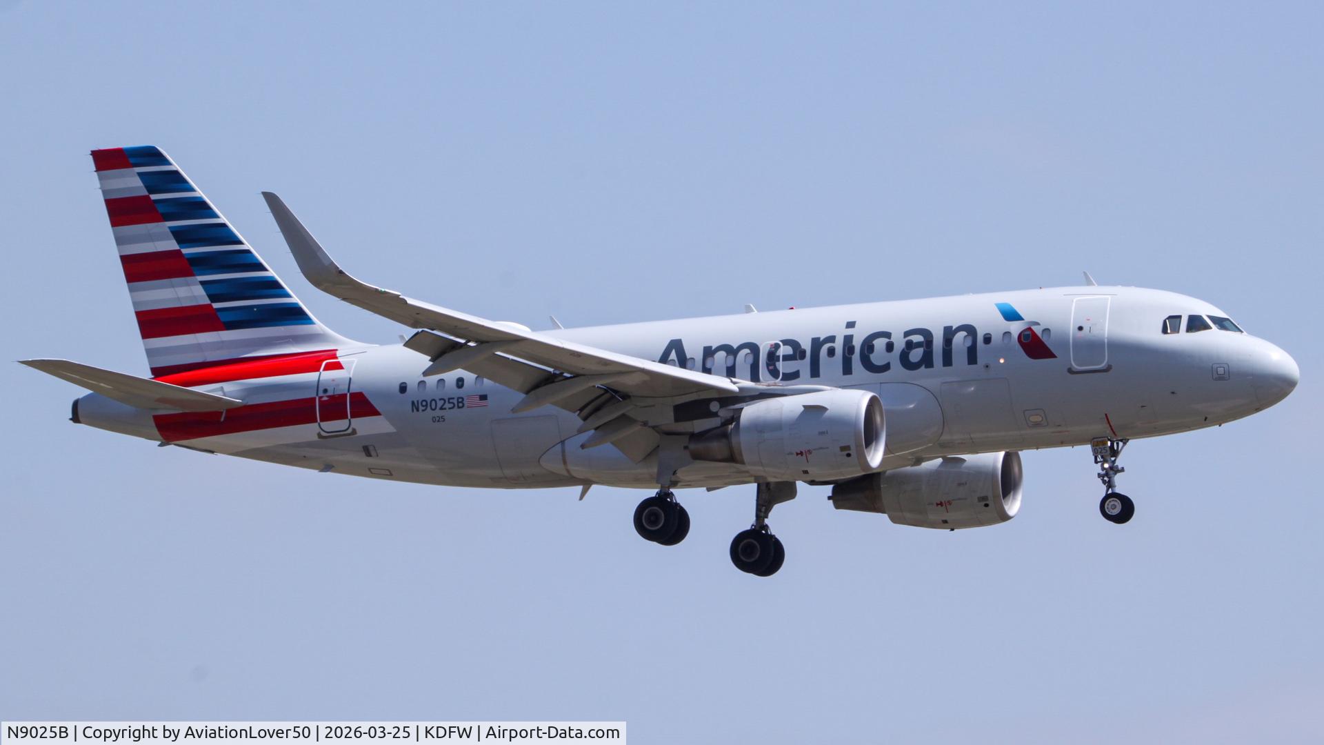 N9025B, 2014 Airbus A319-115 C/N 6393, American A319