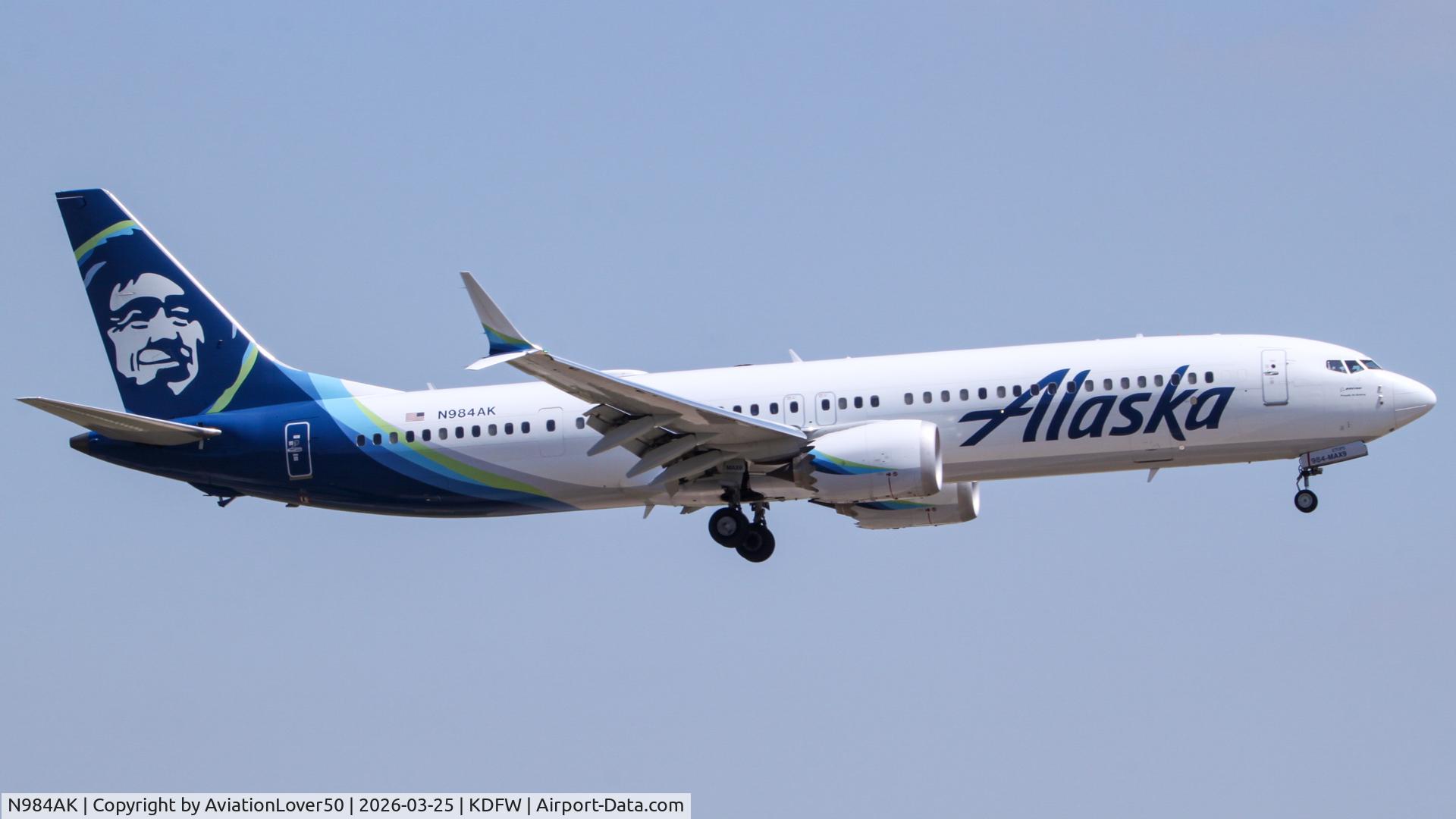 N984AK, 2023 Boeing 737 MAX 9 C/N 67499, Alaska MAX 9