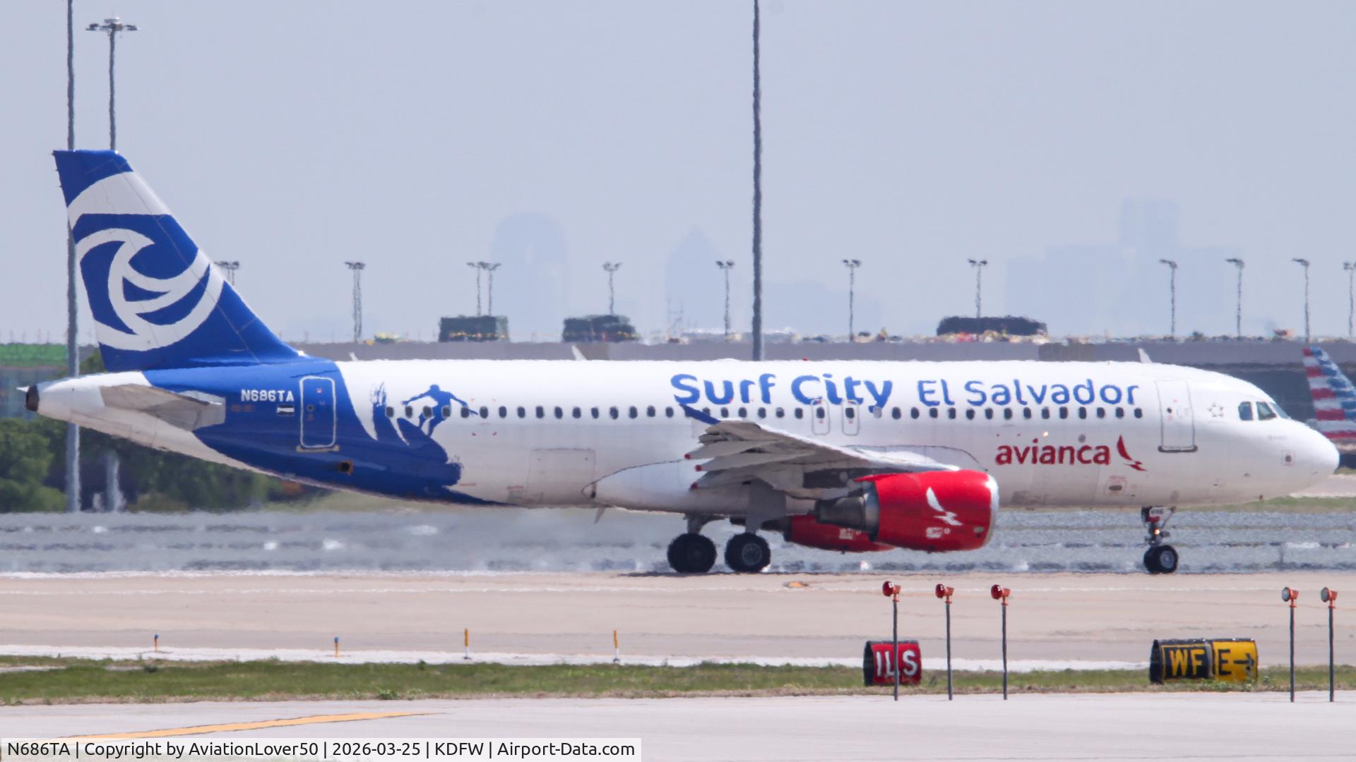 N686TA, 2012 Airbus A320-214 C/N 5238, Avianca Surf City El Salvador A320