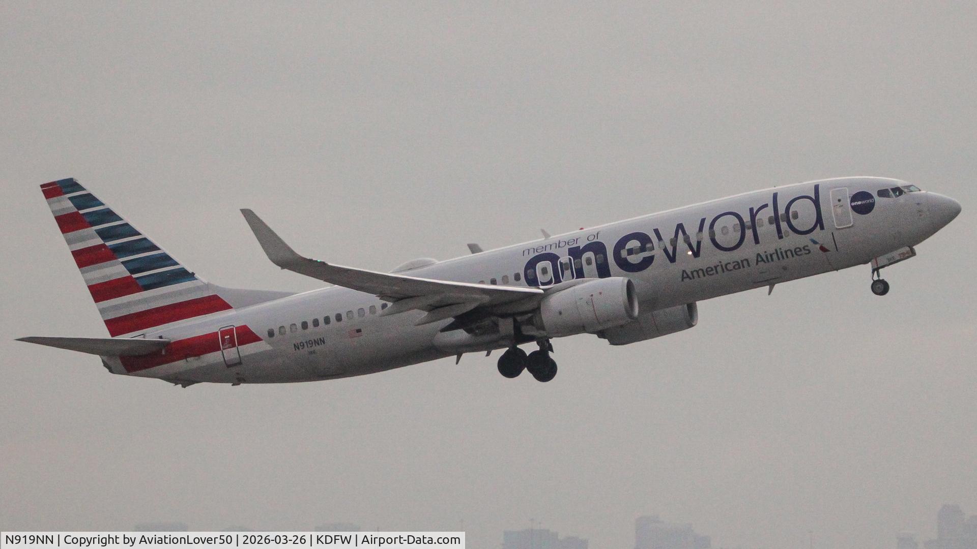 N919NN, 2013 Boeing 737-823 C/N 29573, American OneWorld 738