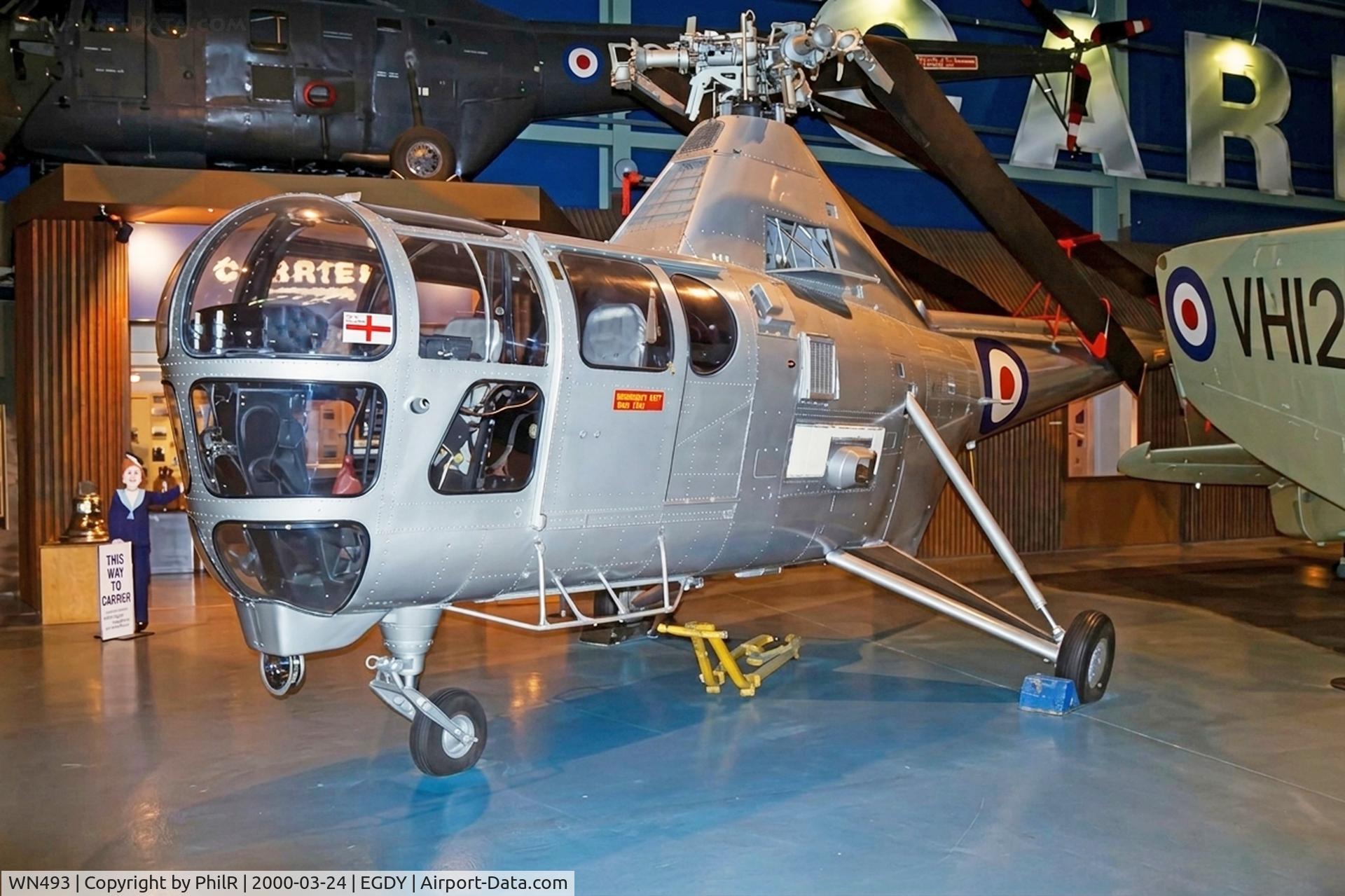 WN493, Westland WS.51 Dragonfly HR.5 C/N WA/H/070, WN493 Westland WS51 Dragonfly HR3 RN FAAM Yeovilton 
