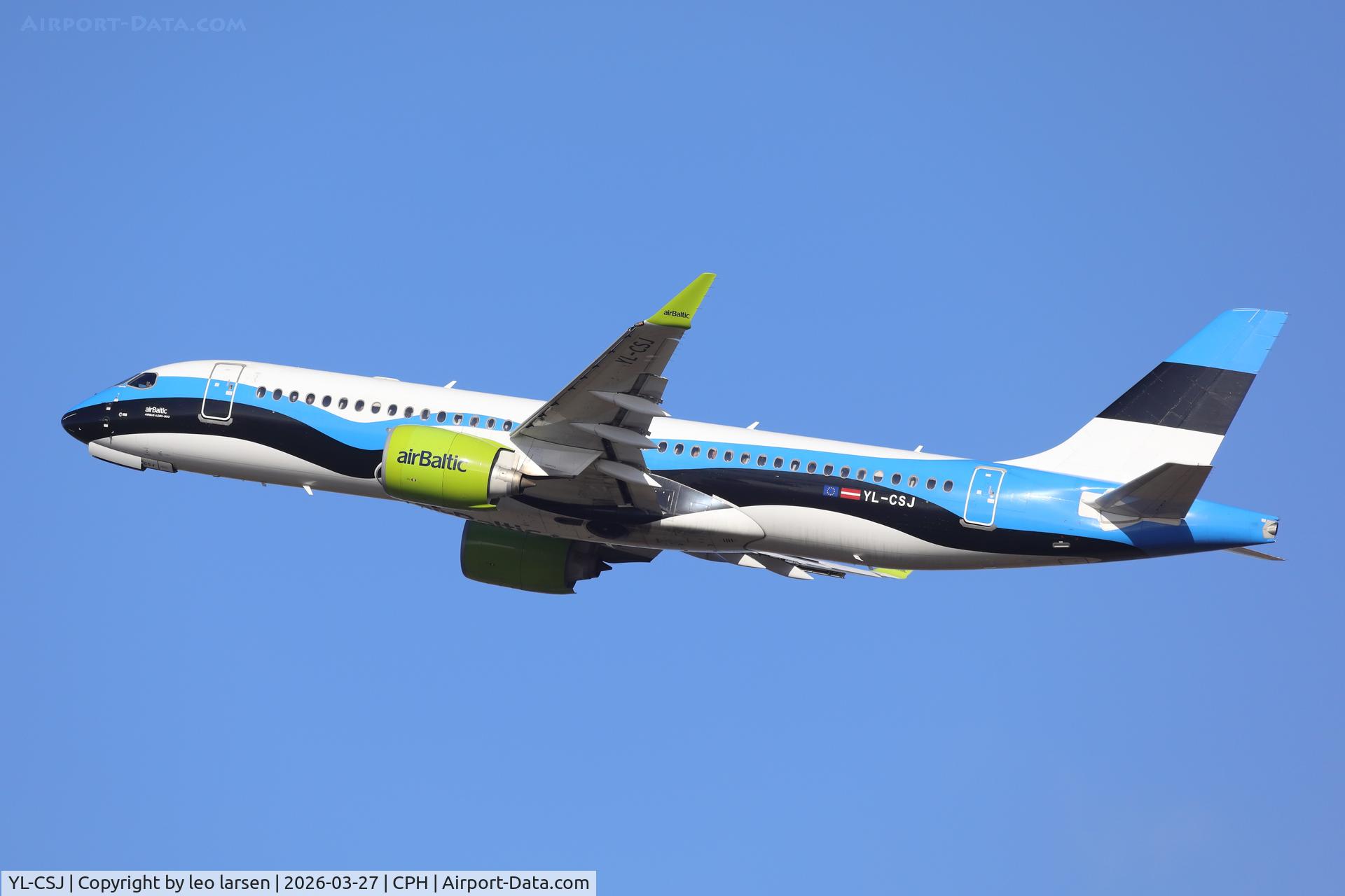 YL-CSJ, 2018 Bombardier CSeries CS300 (BD-500-1A11) C/N 55038, Copenhagen 27.3.2026