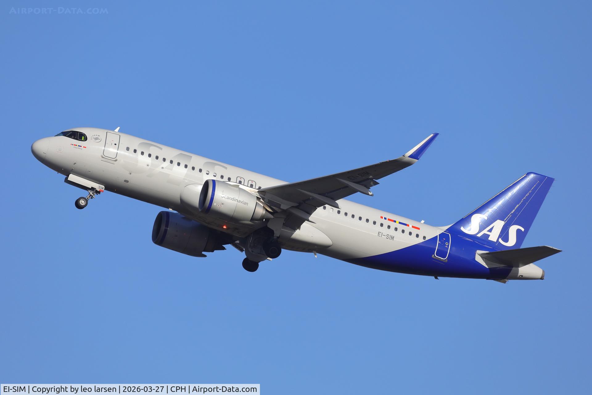 EI-SIM, 2022 Airbus A320-251N C/N 10761, Copenhagen 27.3.2026