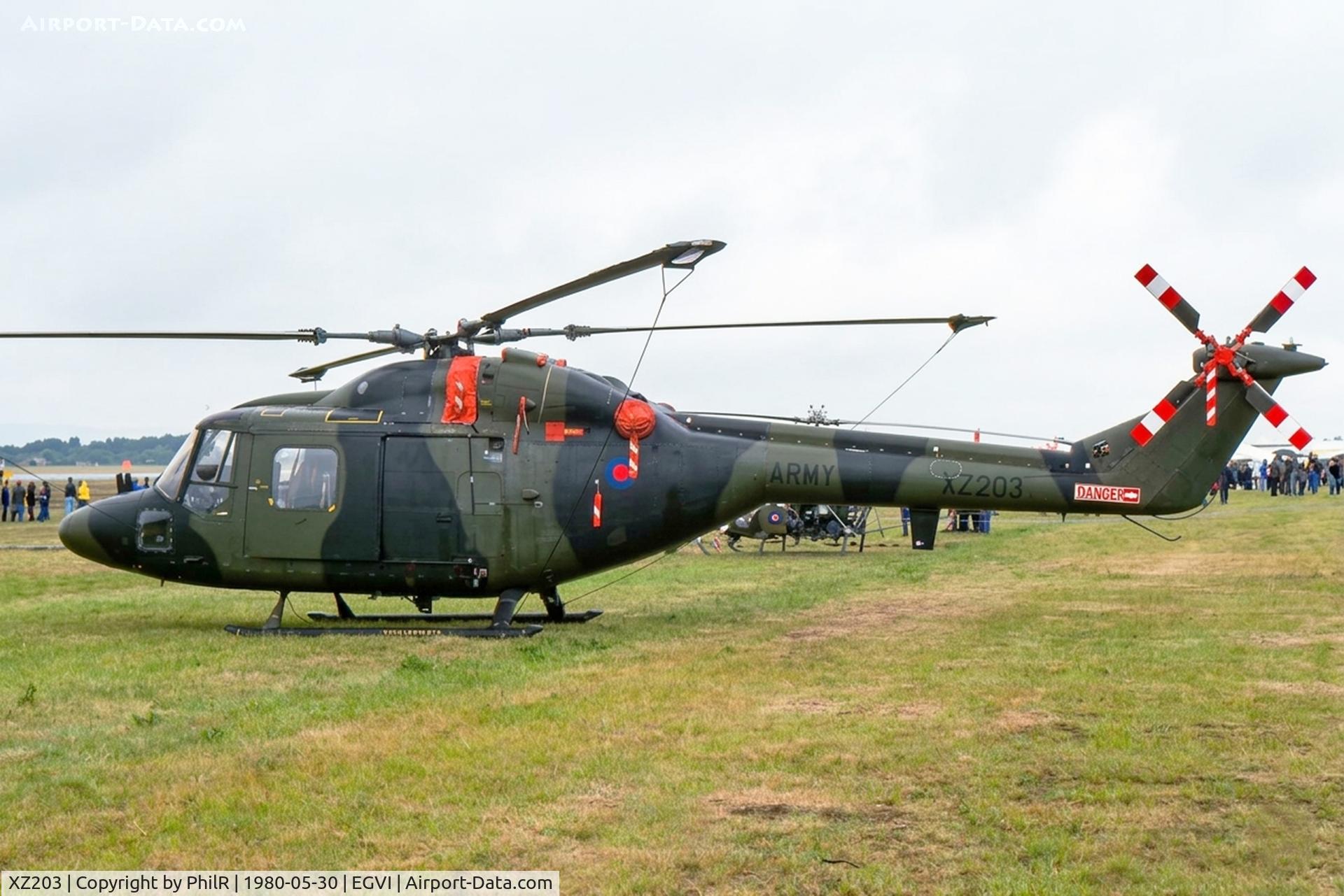 XZ203, 1979 Westland Lynx AH.7 C/N 107, XZ203 1979 Westland Lynx AH7 AAC IAT RAF Greenham Common