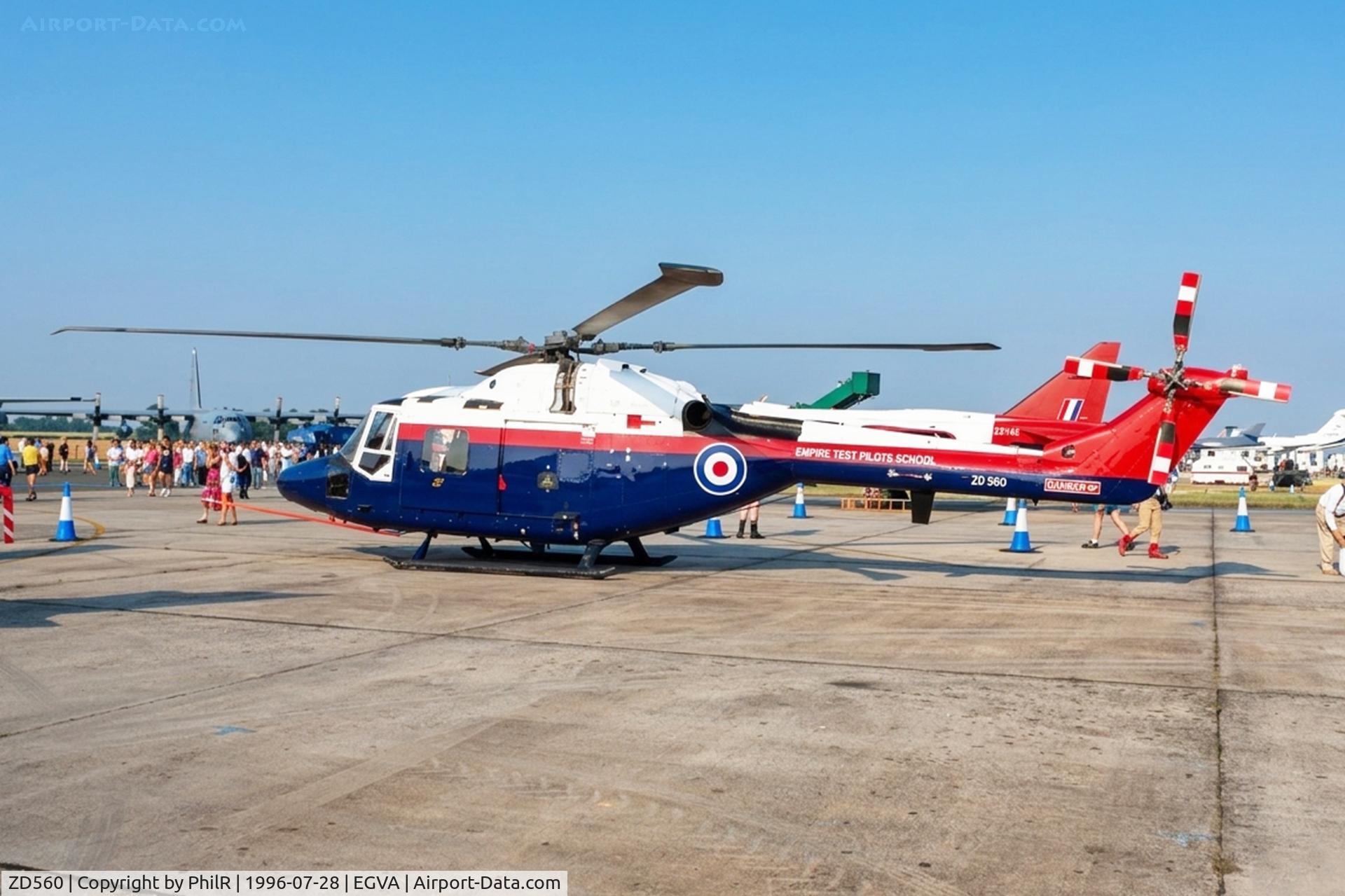 ZD560, 1987 Westland Lynx AH.7 C/N 333, ZD560 1987 Westland Lynx AH7 ETPS IAT 