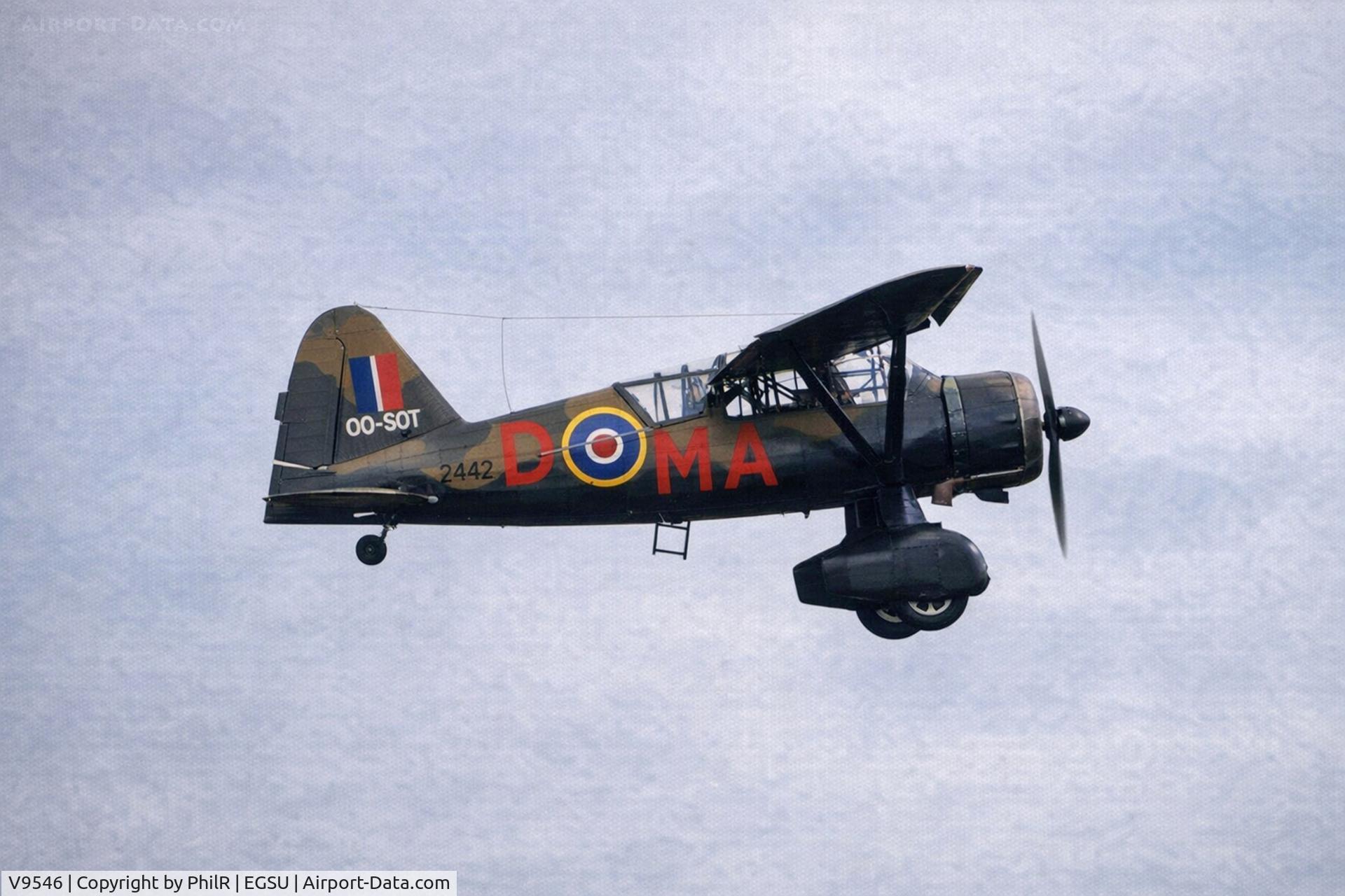 V9546, , V9546 (OO-SOT, 2442 RCAF) 1942 Westland Lysander lllA RAF Duxford 06.98A.jpg
