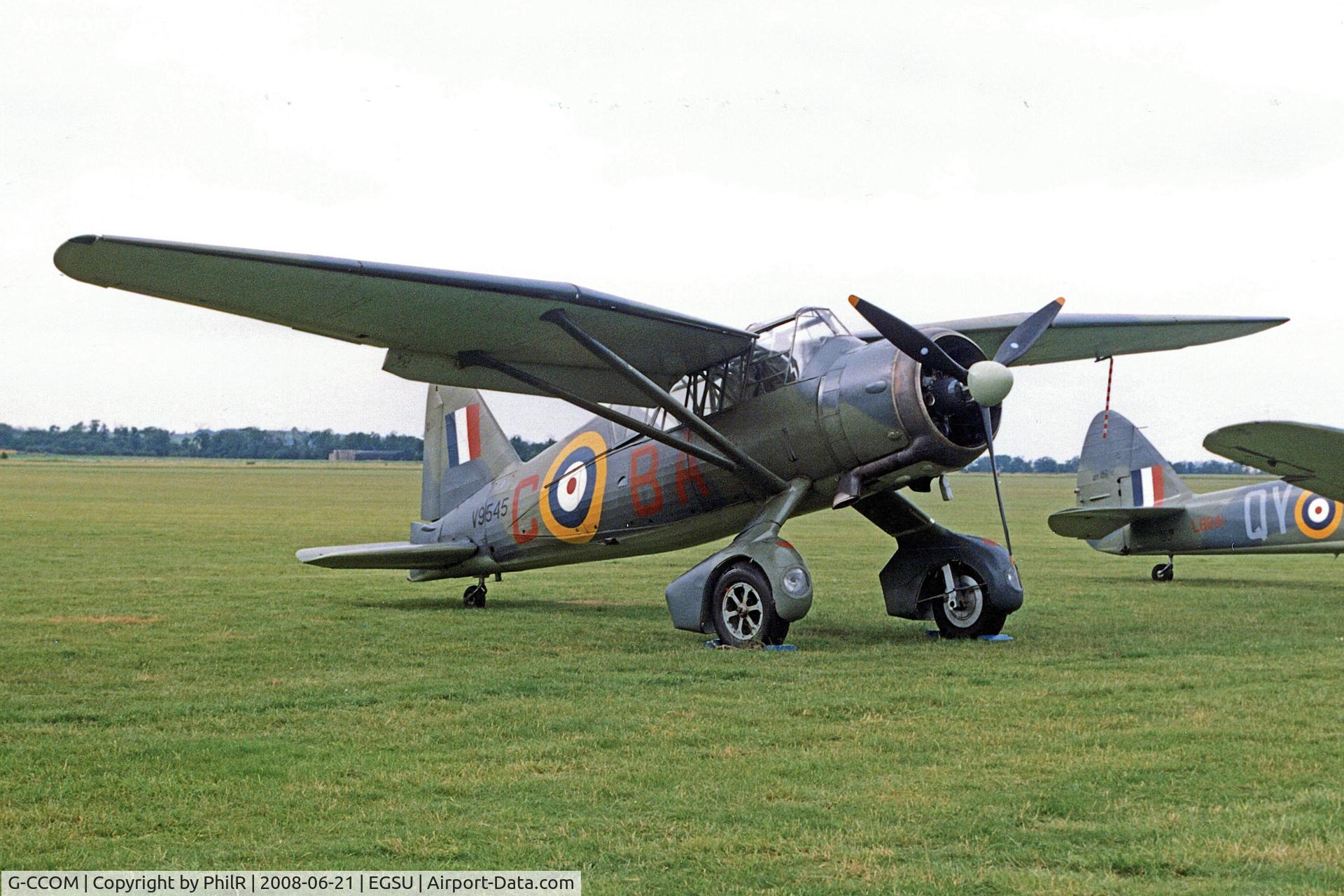G-CCOM, 1939 Westland Lysander IIIA C/N Y1363, V9545 (G-CCOM) 1942 Westland Lysander lllA RAF Duxford 
