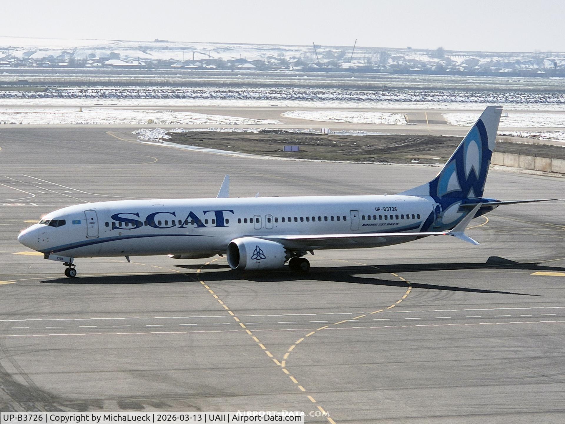 UP-B3726, 2021 Boeing 737-9 MAX C/N 60389, At Shymkent