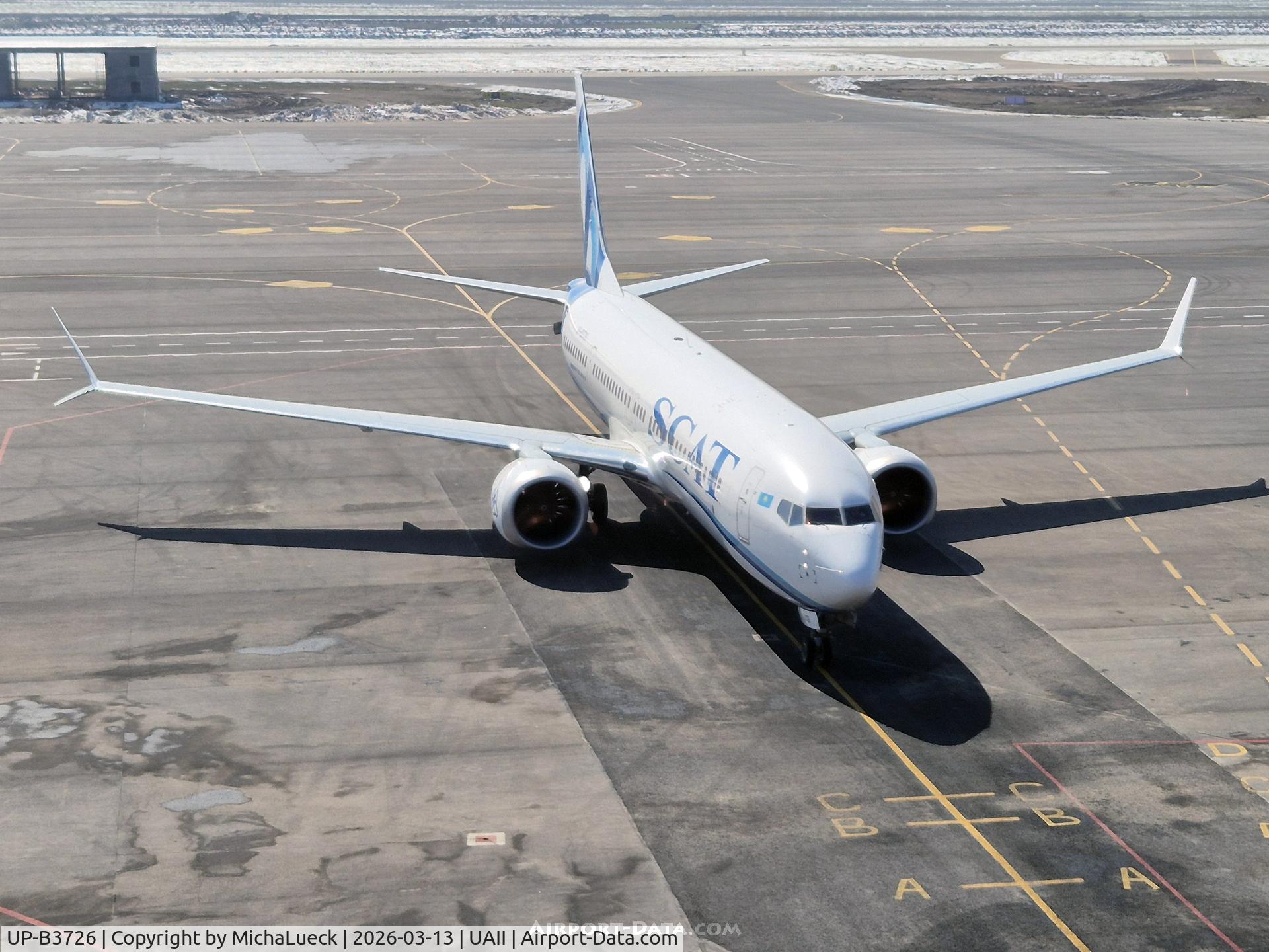 UP-B3726, 2021 Boeing 737-9 MAX C/N 60389, At Shymkent