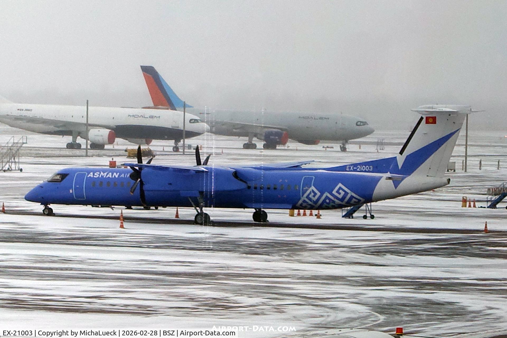 EX-21003, Bombardier Dash 8-Q402 C/N 4452, At Bishkek Manas Airport