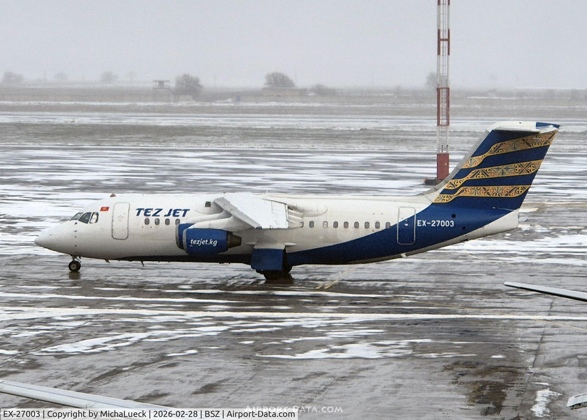 EX-27003, British Aerospace Avro RJ85 C/N E2296, At Bishkek Manas Airport