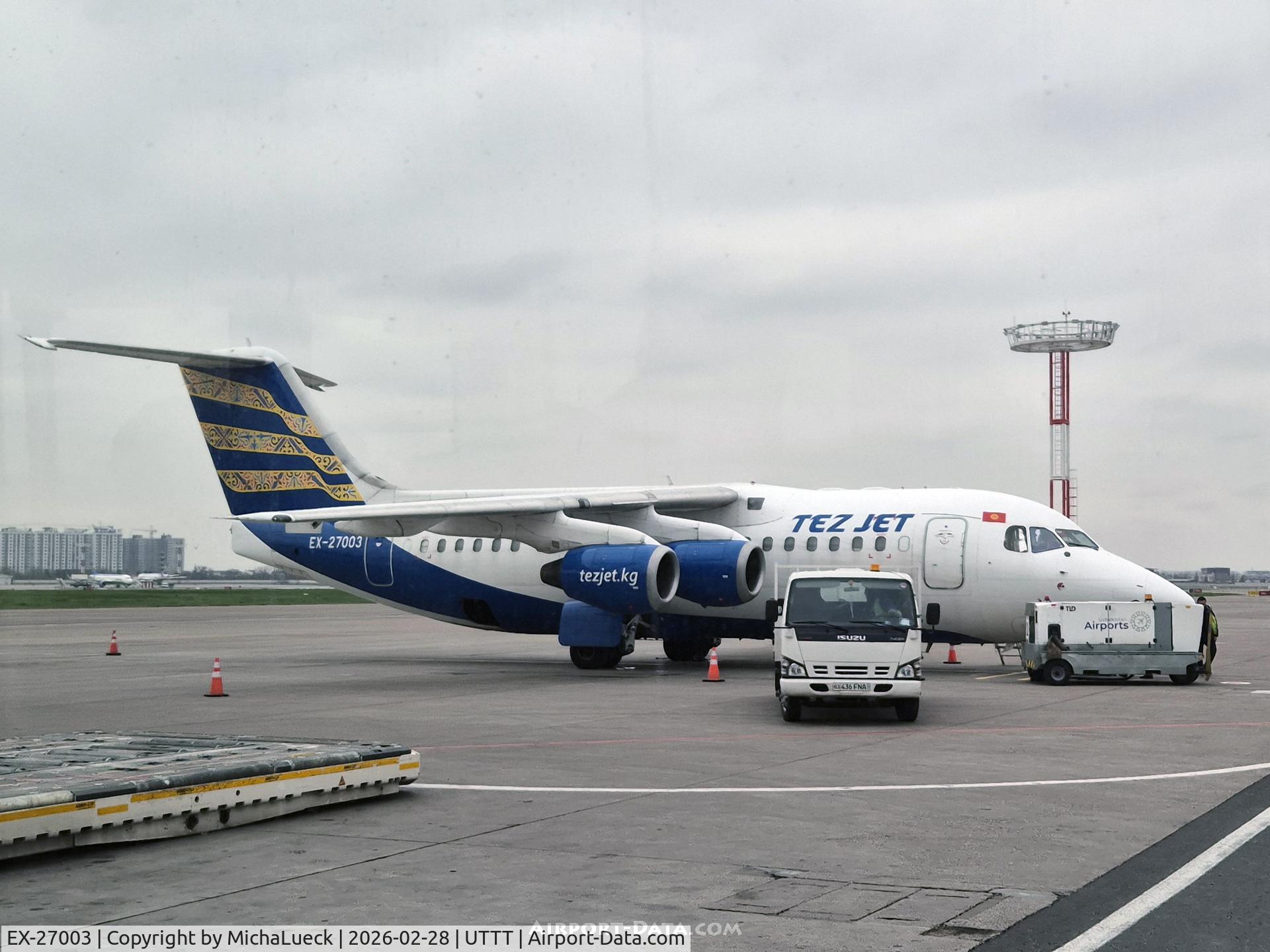 EX-27003, British Aerospace Avro RJ85 C/N E2296, At Tashkent