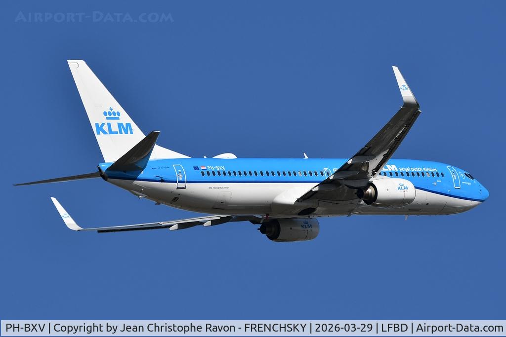 PH-BXV, 2007 Boeing 737-8K2 C/N 30370, Bordeaux (BOD)	Amsterdam (AMS)	KL1442
