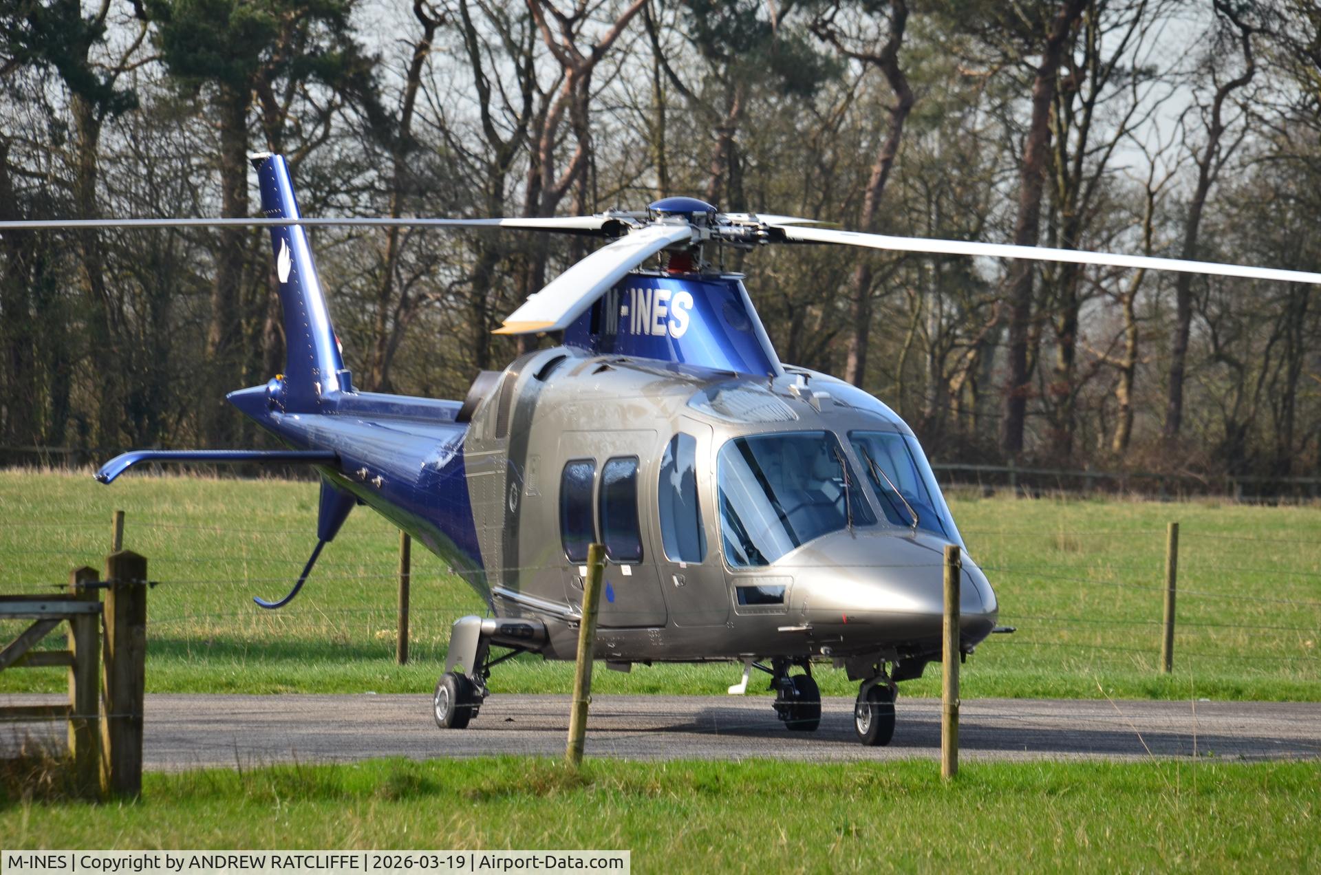 M-INES, 2012 AgustaWestland AW-109SP GrandNew C/N 22282, M-INES, parked at a Private Site, Euxton, Chorley, Lancashire