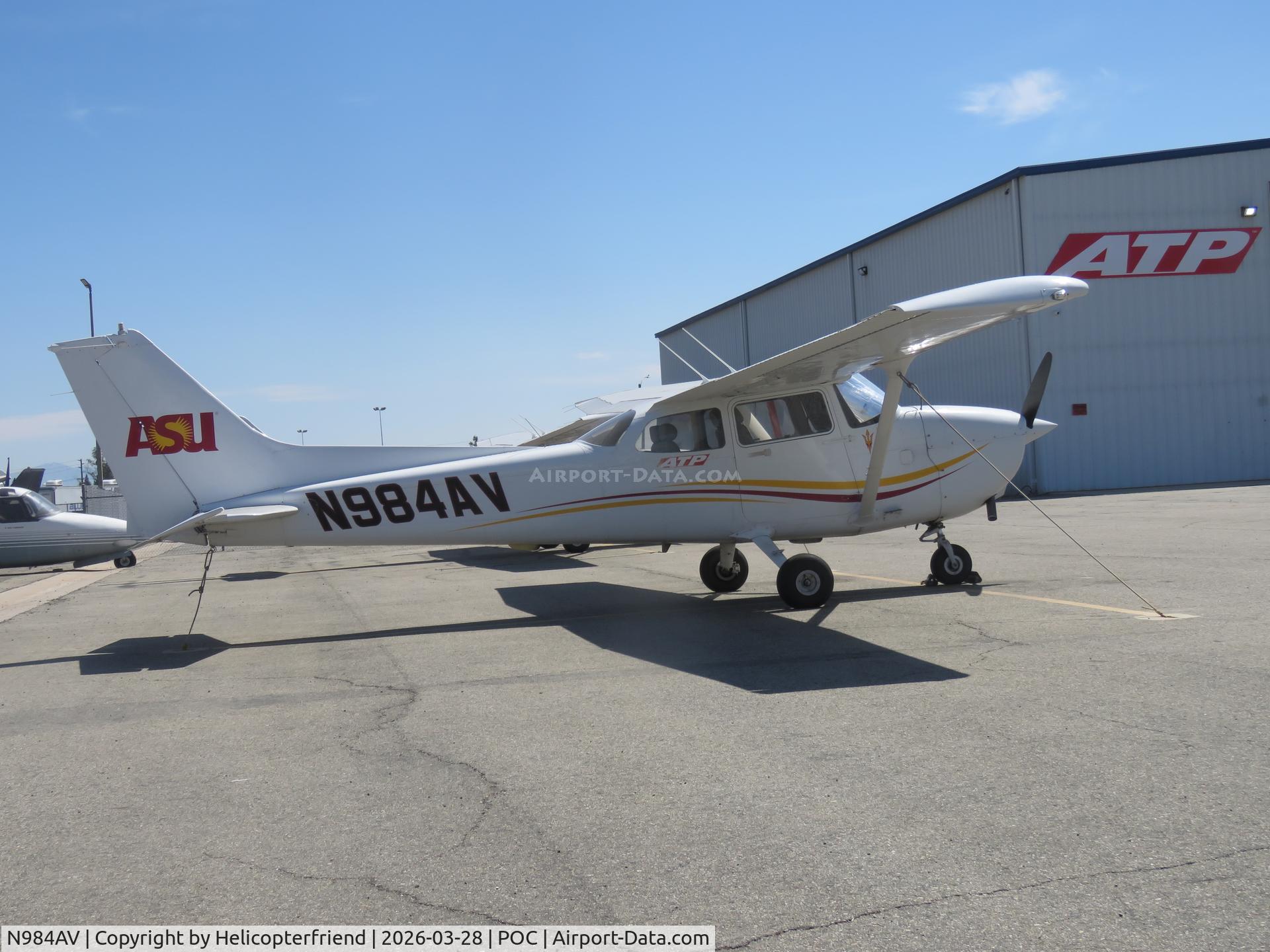 N984AV, 1998 Cessna 172R C/N 17280576, Parked at ATP area
