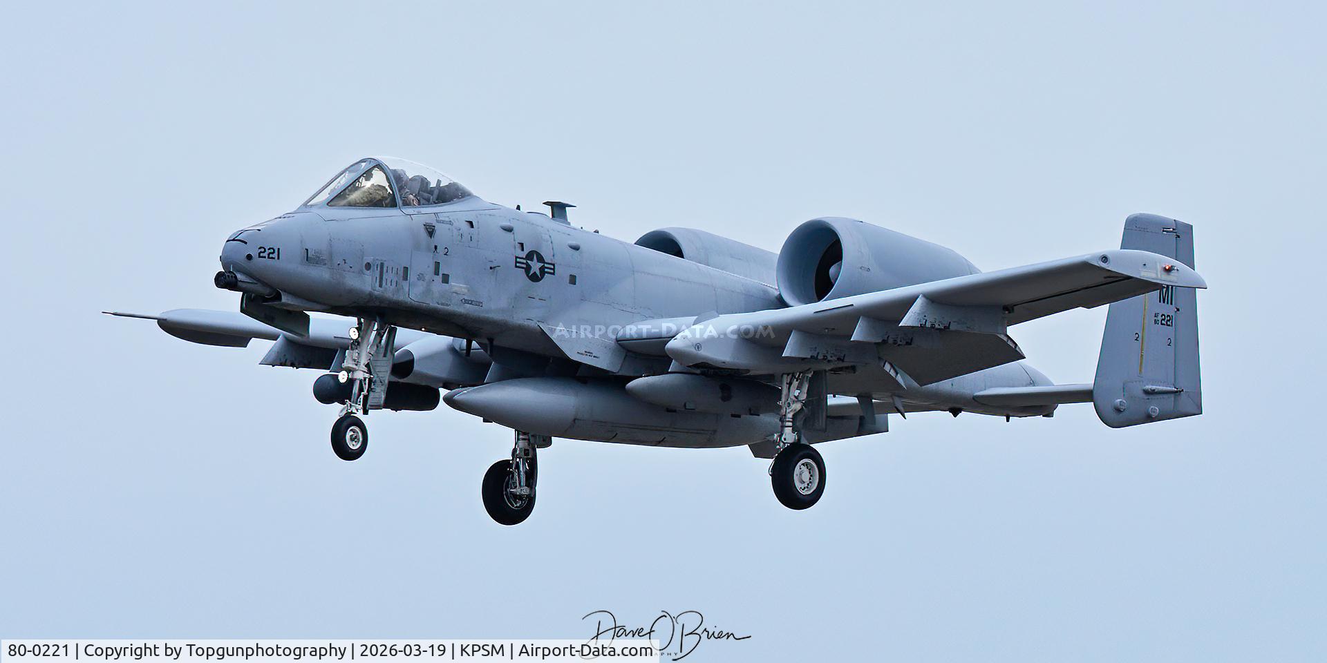 80-0221, 1980 Fairchild Republic A-10C Thunderbolt II C/N A10-0571, DEMON21
107th FS	Selfridge ANG, MI