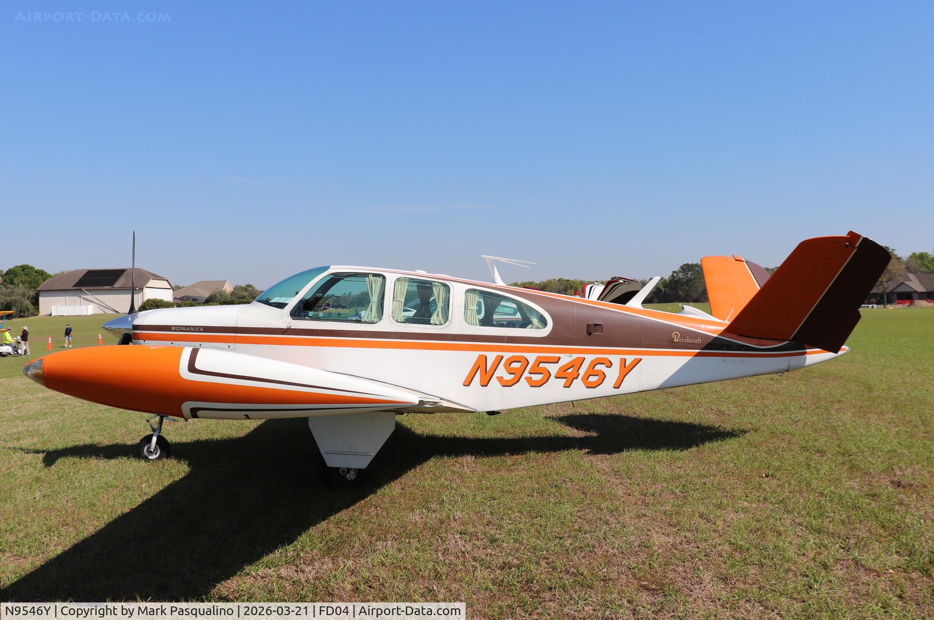 N9546Y, 1962 Beech P35 Bonanza C/N D-7026, Beech P35