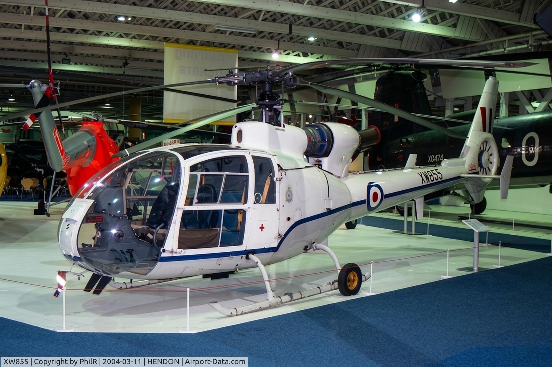 XW855, 1973 Westland SA-341D Gazelle HT3 C/N WA1050, XW855 1973 Westland Gazelle HTE RAF Hendon 