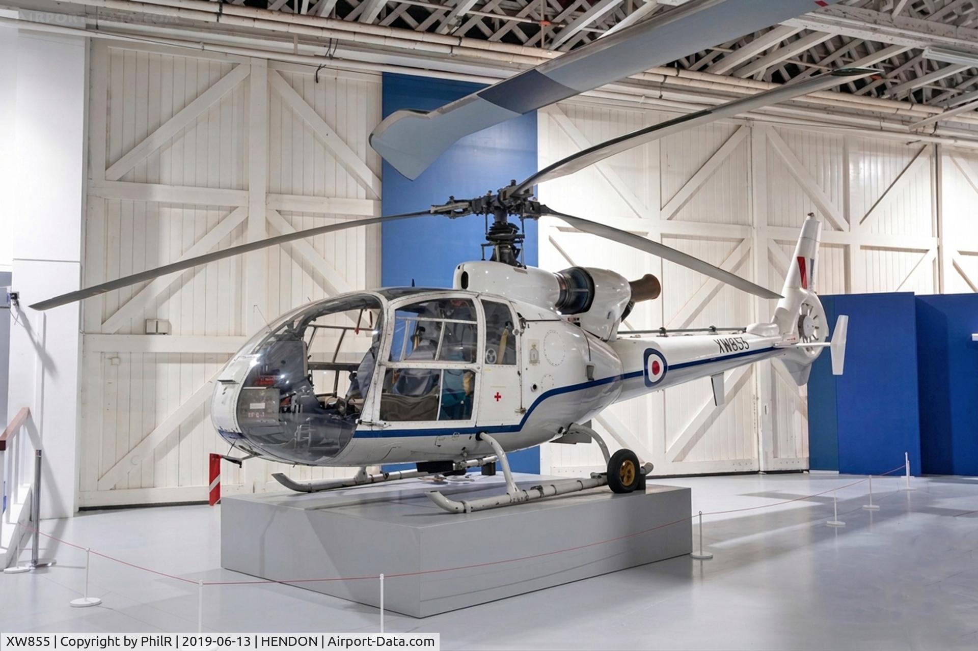 XW855, 1973 Westland SA-341D Gazelle HT3 C/N WA1050, XW855 1973 Westland Gazelle HCC4 RAF Museum Hendon 
