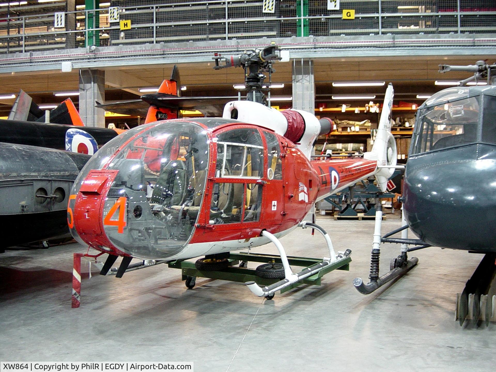 XW864, 1973 Westland SA-341C Gazelle HT2 C/N WA1116, XW864 1973 Westland Gazelle HT2 RN FAA Museum Yeovilton 17.09.04.jpg
