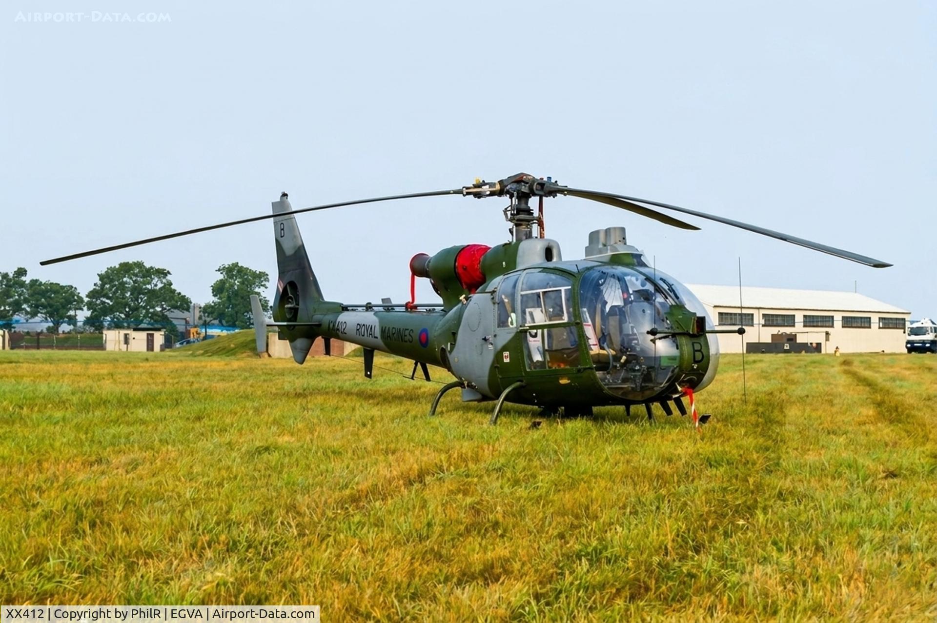 XX412, 1975 Westland SA-341B Gazelle AH1 C/N 1362, XX412 1975 Westland Gazelle AH1 Royal Marines IAT

