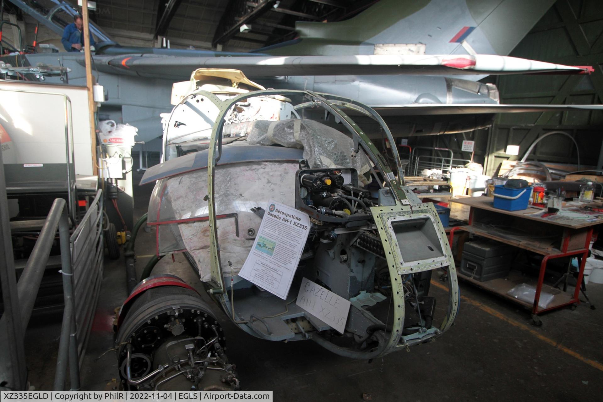 XZ335, 1977 Westland SA-341B Gazelle AH1 C/N 1674, XZ335 1977 Westland Gazelle AH1 BDAC Old Sarum 
