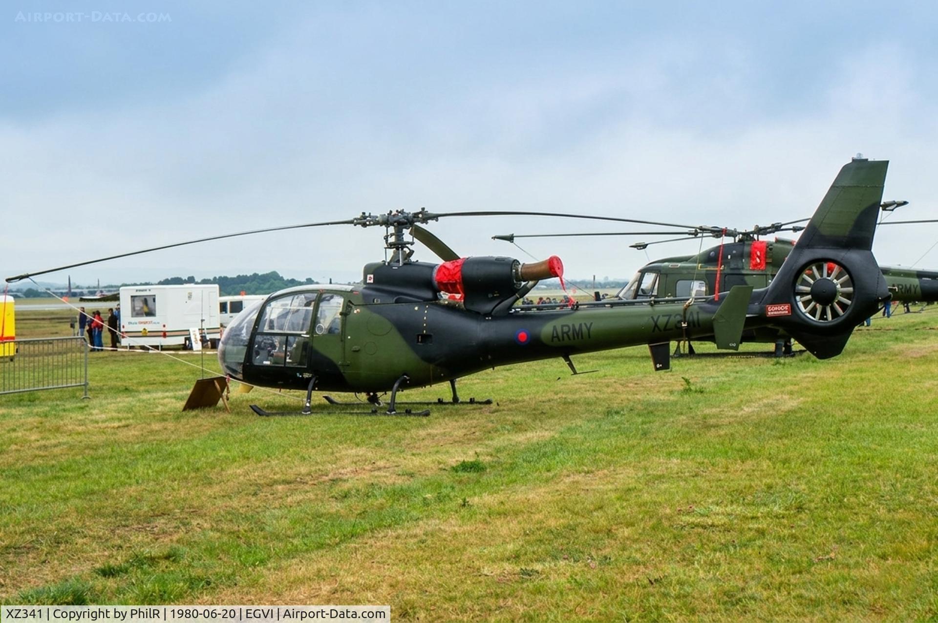 XZ341, 1977 Westland SA-341B Gazelle AH1 C/N WA1692, XZ341 1977 Westland Gazelle AH1 AAC IAT RAF Greenham Common