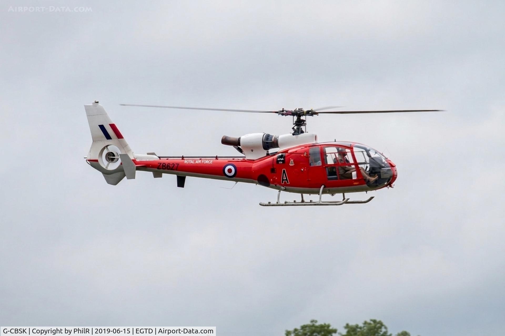 G-CBSK, 1982 Westland SA-341D Gazelle HT3 C/N WA1914, ZB627 (G-CBSK) 1982  Aerospatiale Gazelle HT3 'The Gazelles' Dunsfold 