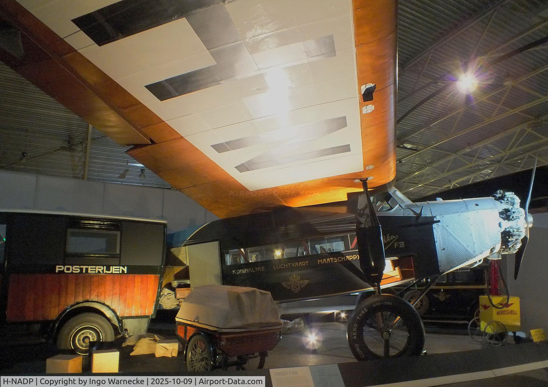 H-NADP, 1928 Fokker F-VII (F-7) C/N 5054, Fokker F.VII at the Aviodrome, Lelystad