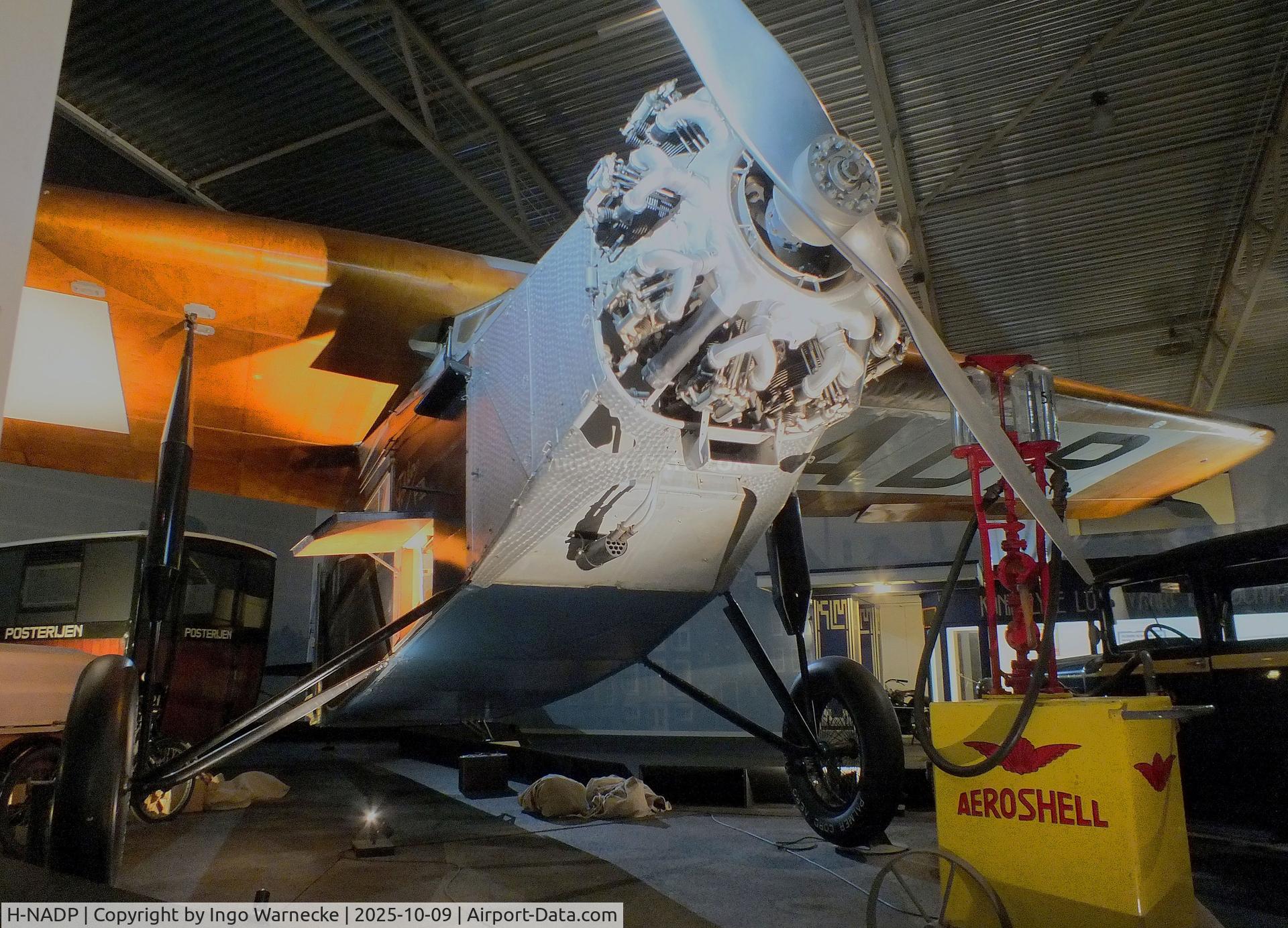 H-NADP, 1928 Fokker F-VII (F-7) C/N 5054, Fokker F.VII at the Aviodrome, Lelystad