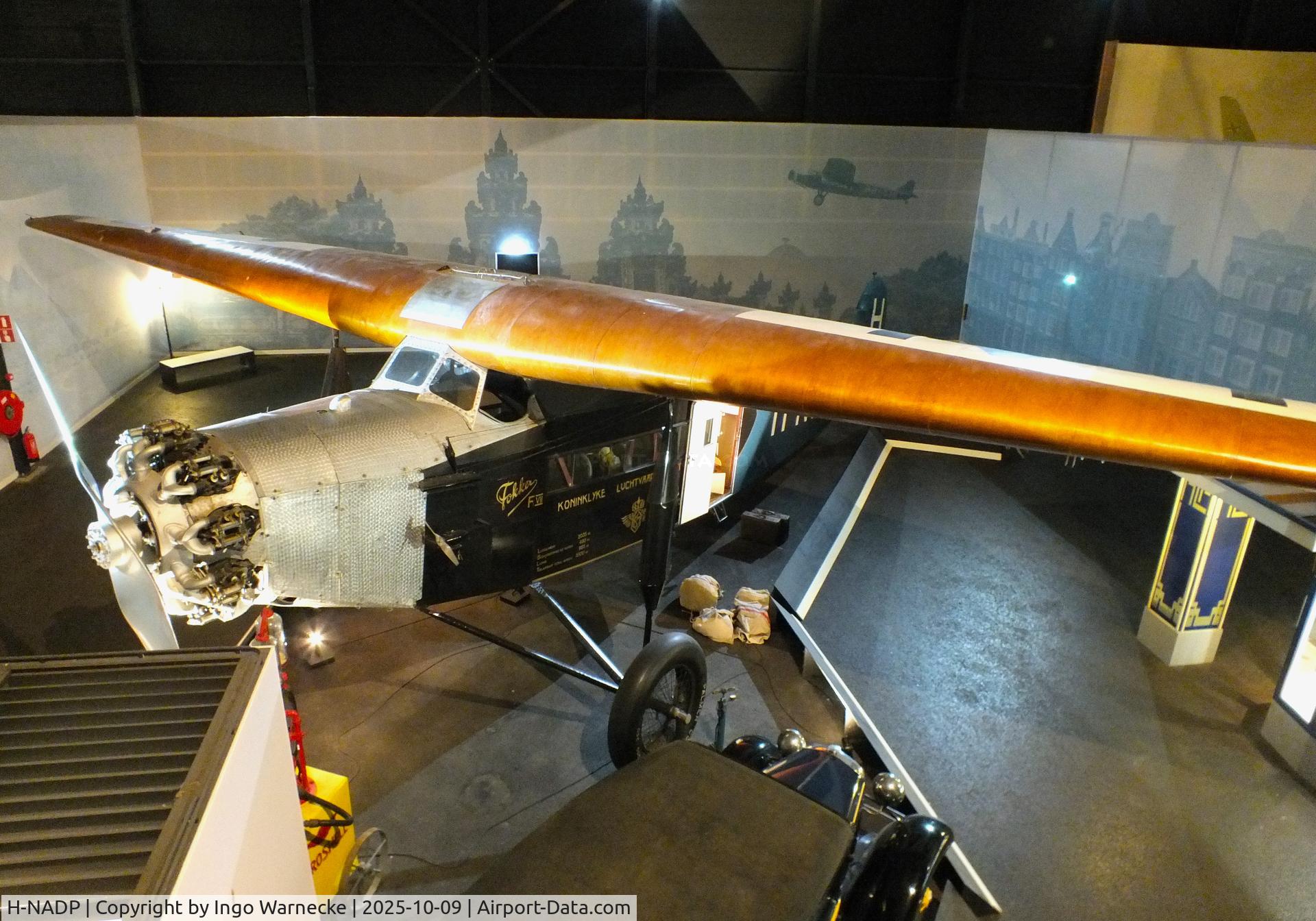 H-NADP, 1928 Fokker F-VII (F-7) C/N 5054, Fokker F.VII at the Aviodrome, Lelystad
