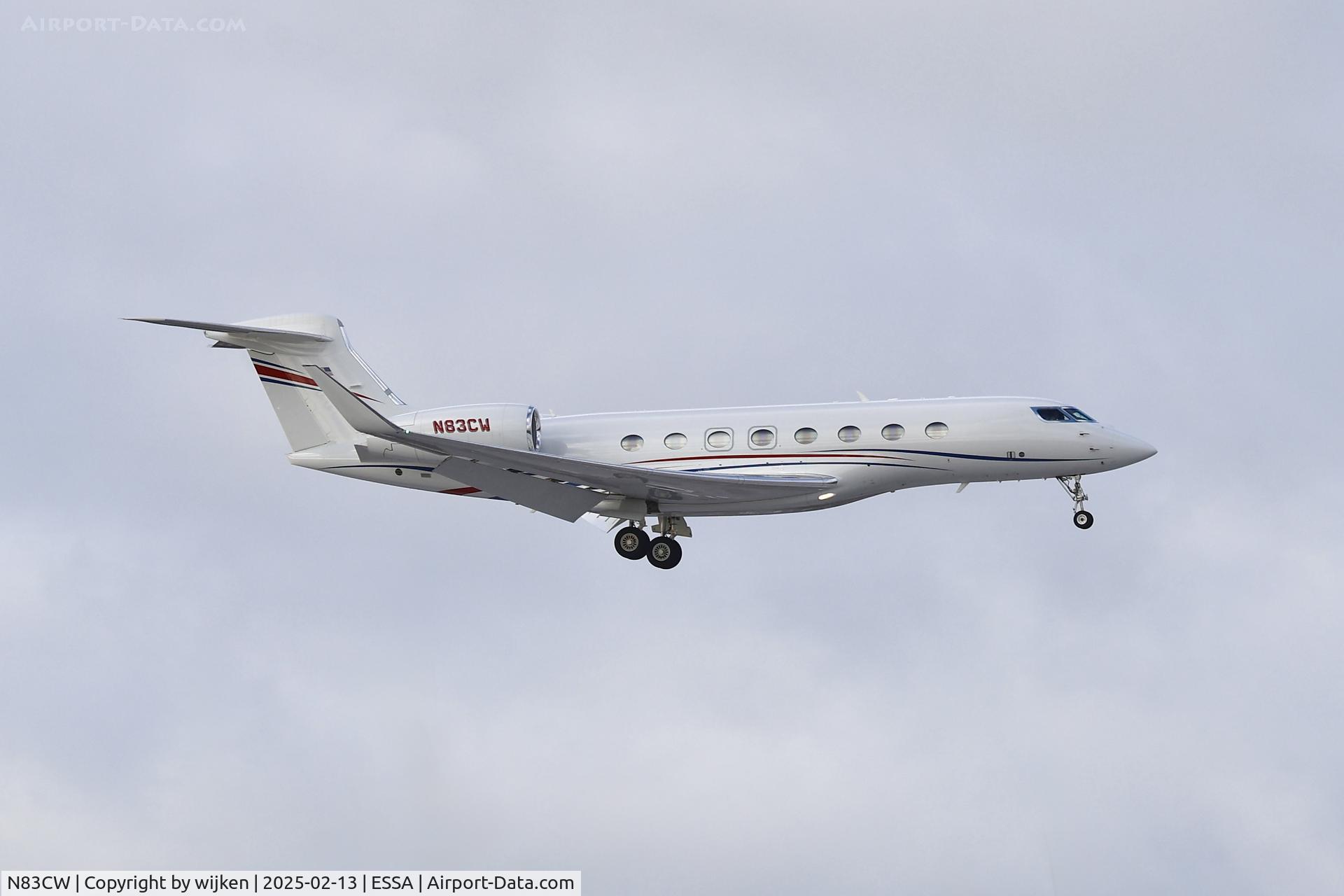 N83CW, 2020 Gulfstream G650ER C/N 6450, Rwy 01L