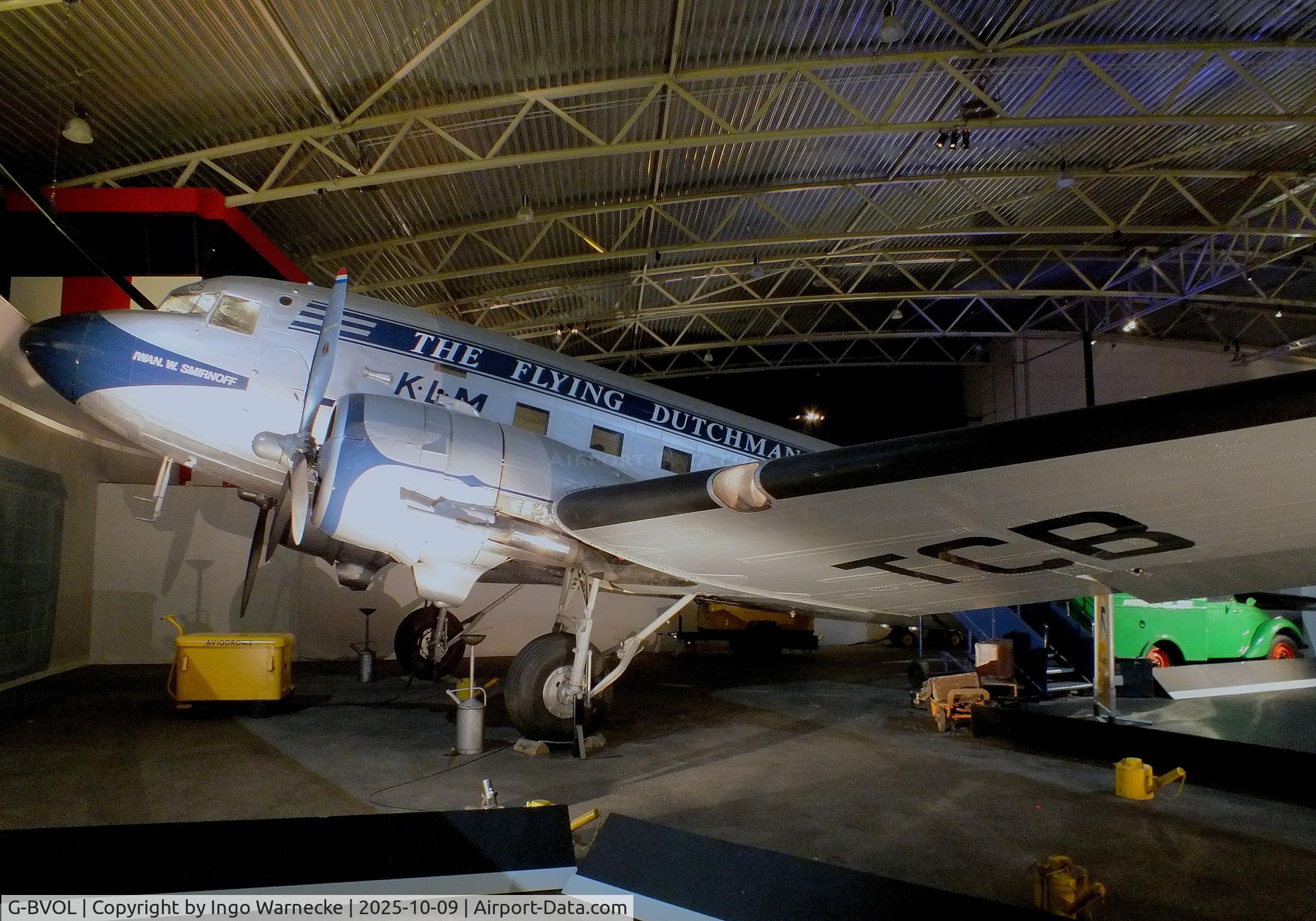 G-BVOL, 1942 Douglas C-47A Skytrain C/N 9836, Douglas C-47A Skytrain, displayed as 'PH-TCB' with wings/tail of PH-PBA at the Aviodrome, Lelystad