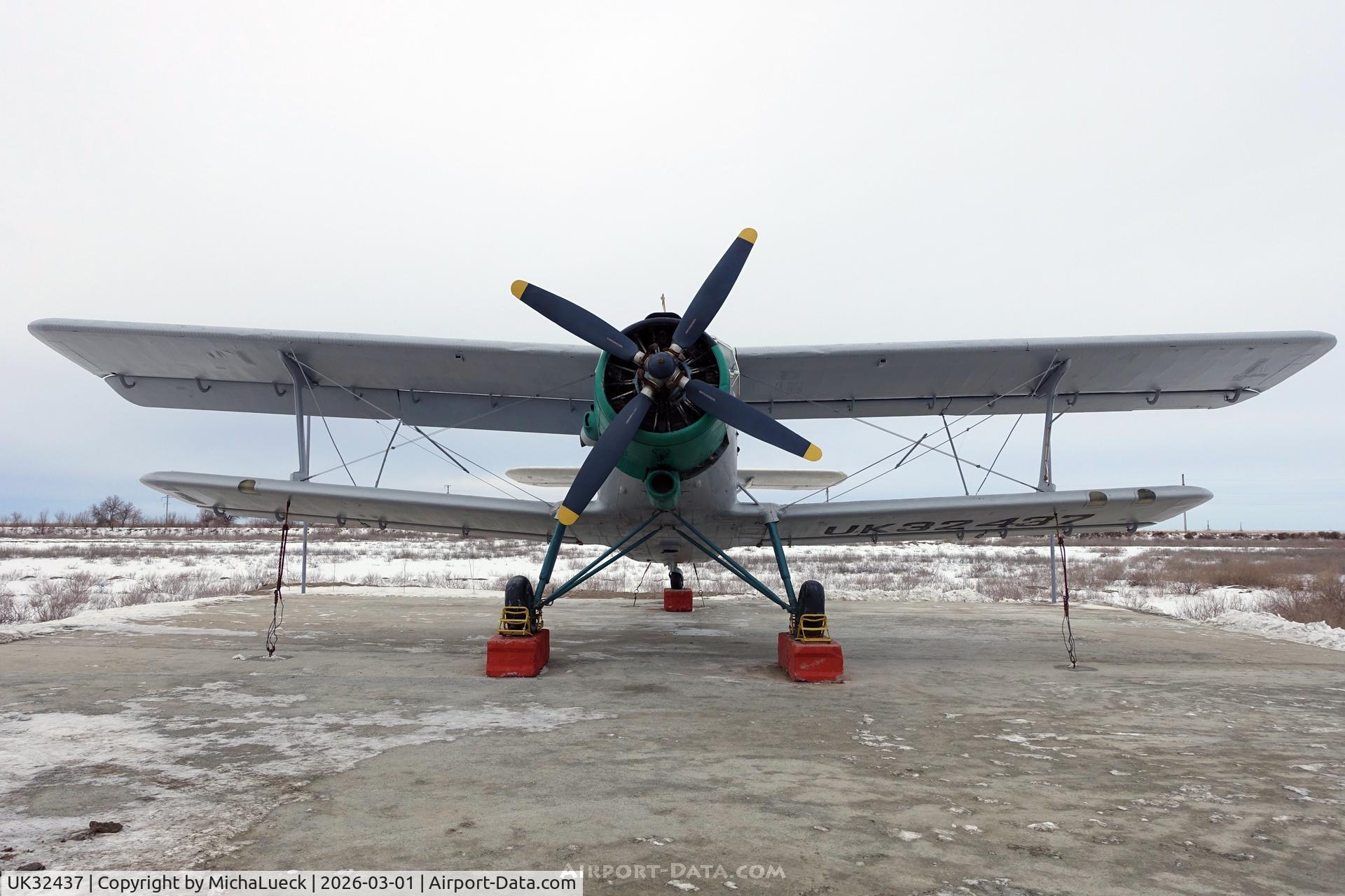 UK32437, PZL-Mielec An-2P C/N 1G101-18, Off-Airport at the entrance to Moynaq/Muynak