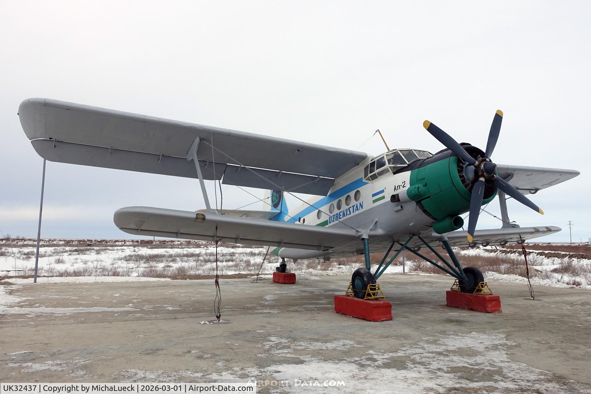 UK32437, PZL-Mielec An-2P C/N 1G101-18, Off-Airport at the entrance to Moynaq/Muynak