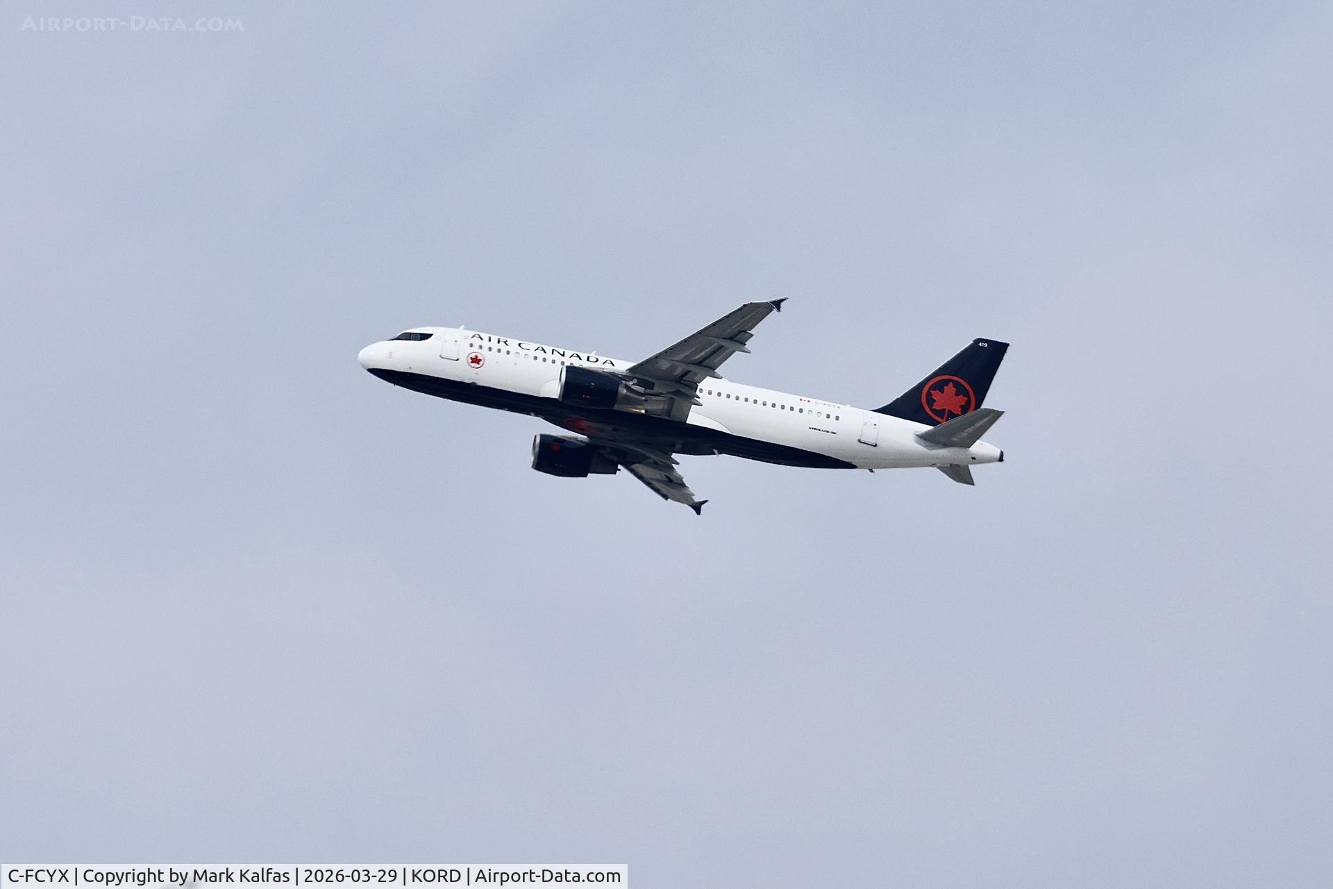 C-FCYX, 2012 Airbus A320-214 C/N 5034, A320 Air Canada Airbus 320-214, C-FCYX departing 27L KORD