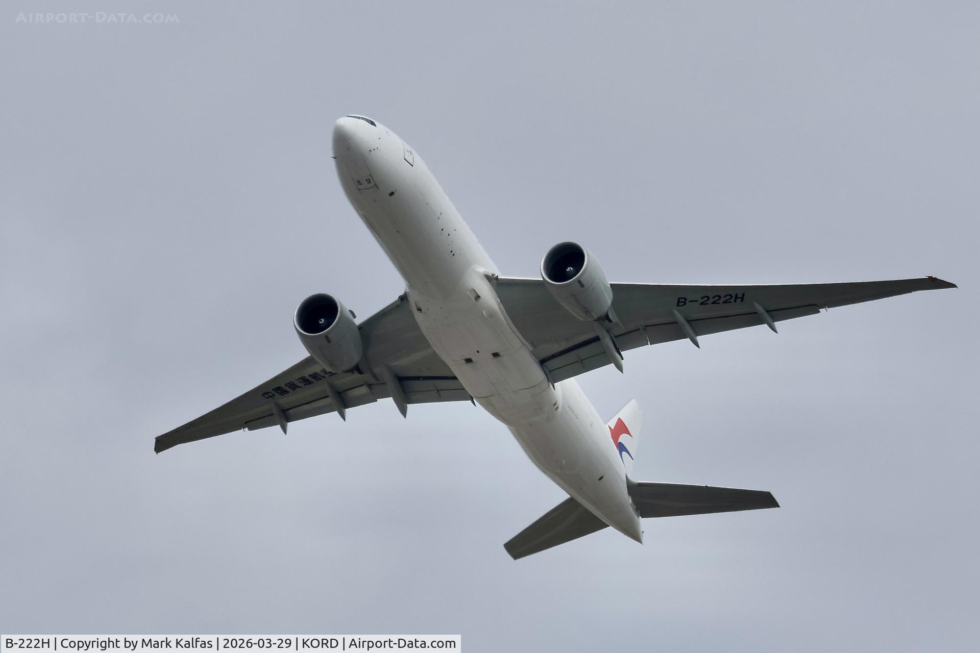 B-222H, 2022 Boeing 777-F C/N 67769, B77L China Cargo Boeing 777-F B-222H, departing 28R KORD