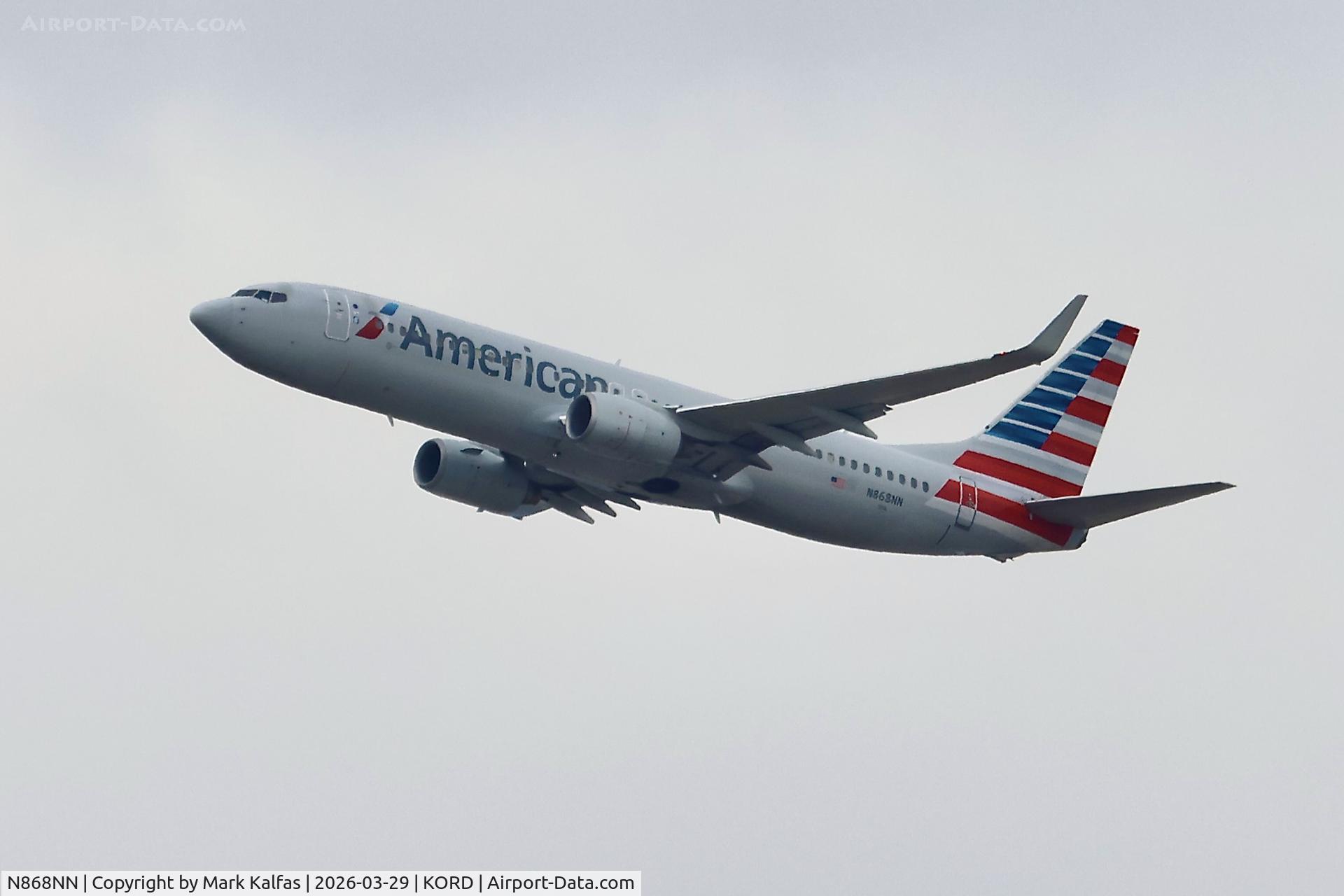 N868NN, 2011 Boeing 737-823 C/N 40763, B738 American Boeing 737-823 N868NN departing 27L KORD