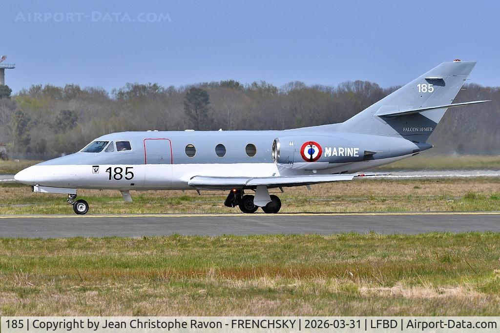 185, Dassault Falcon 10MER C/N 185, France - Navy FNY55H9 to Landivisiau LDV