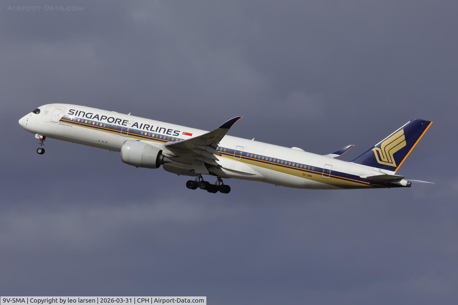 9V-SMA, 2016 Airbus A350-941 C/N 026, Copenhagen 31.3.2026