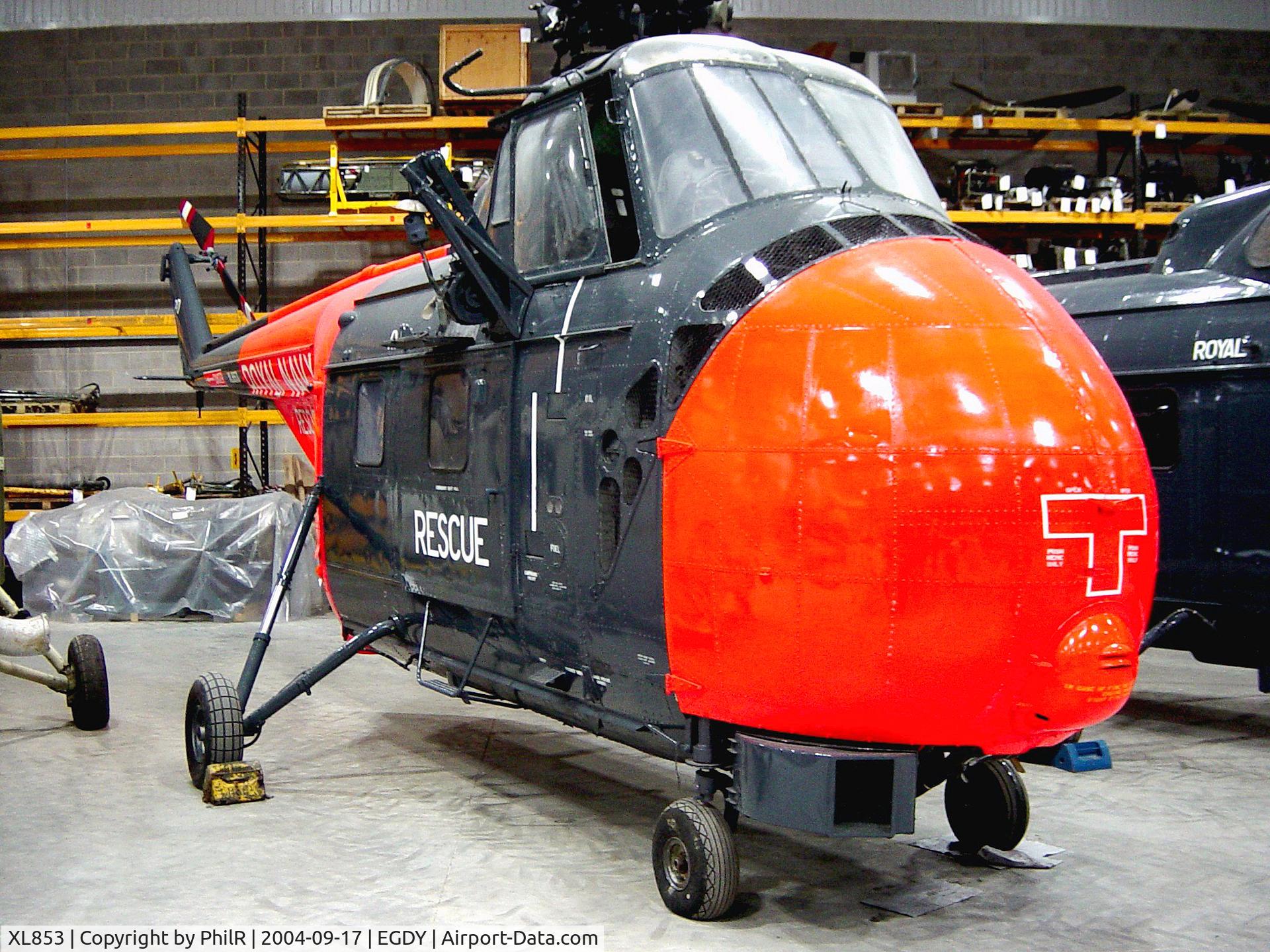 XL853, 1957 Westland Whirlwind HAS.7 C/N WA215, XL853 1958 Westland WS58 Whirlwind HAS7 RN Yeovilton 
