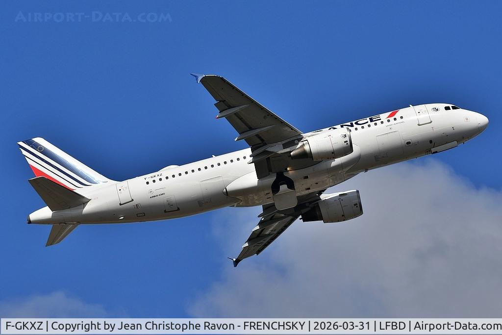 F-GKXZ, 2009 Airbus A320-214 C/N 4084, Bordeaux (BOD)	Paris (CDG)	AF7433