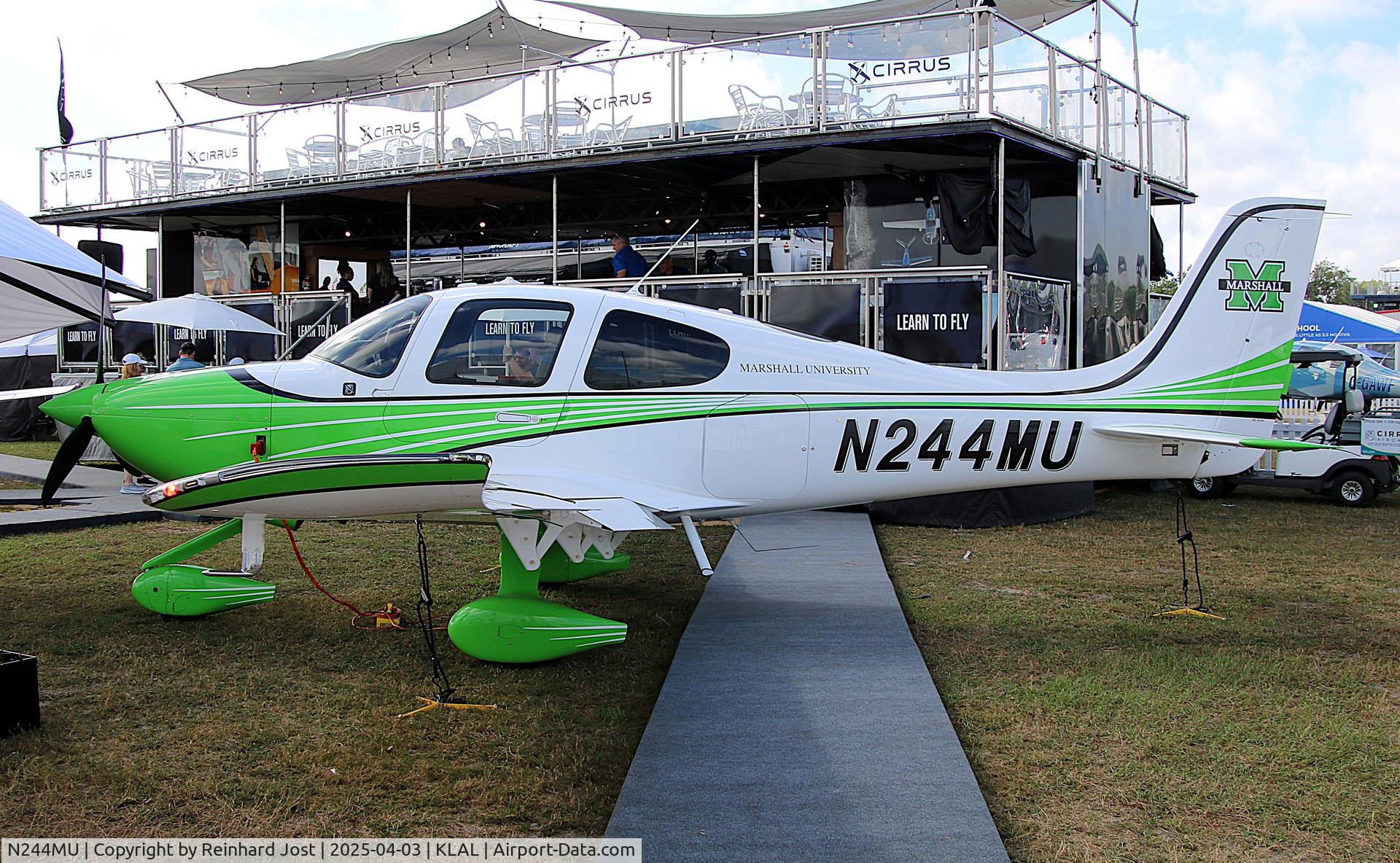 N244MU, Cirrus SR-20 G6 Premium Carbon C/N 10287, On display at the Air Expo during Sun'n'Fun 2025 at Lakeland, FL