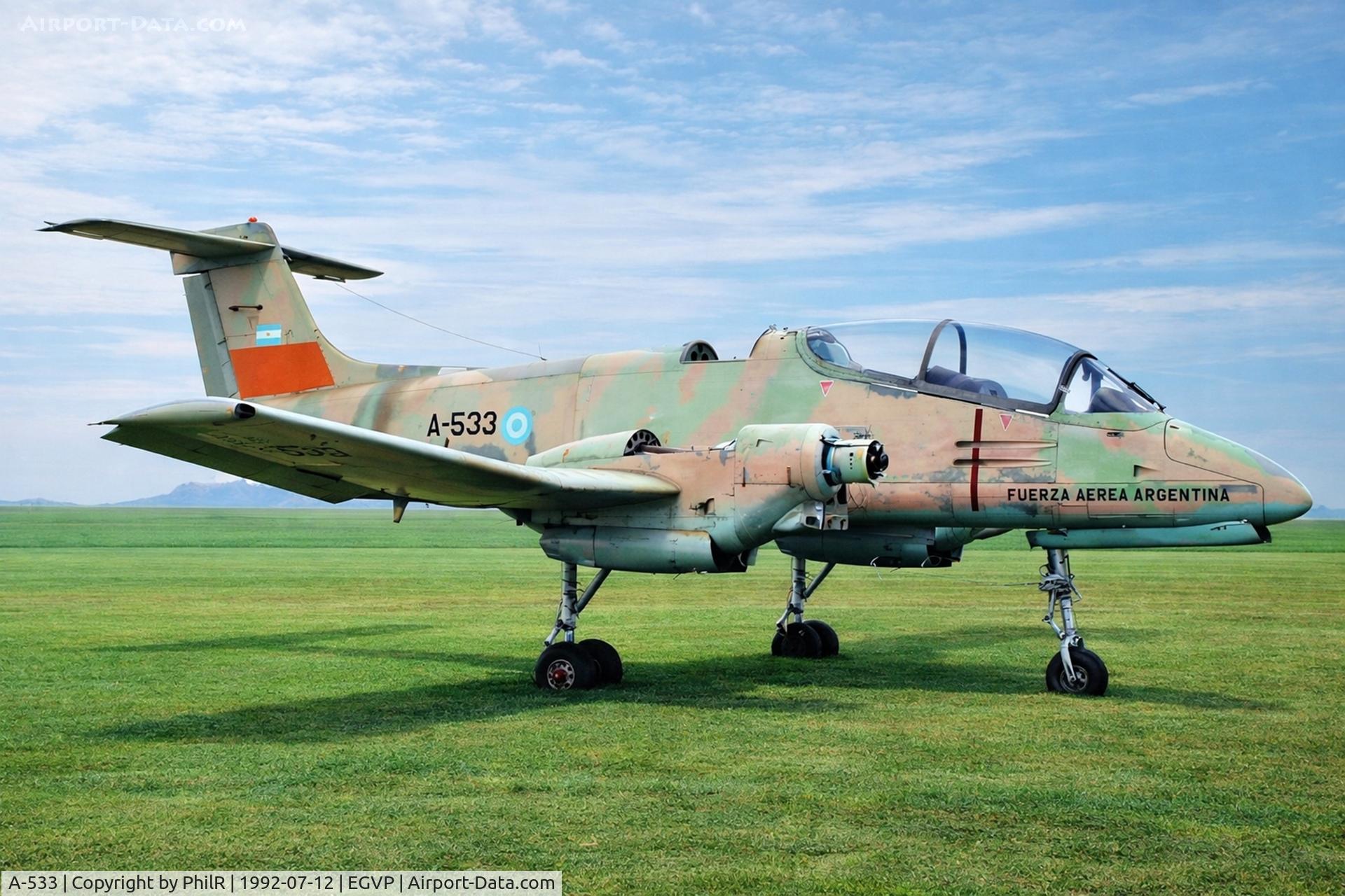 A-533, FMA IA-58A Pucará C/N 033, A-533 1979 IA 58A Pucara Fuerza Aérea Argentina Middle Wallop 
